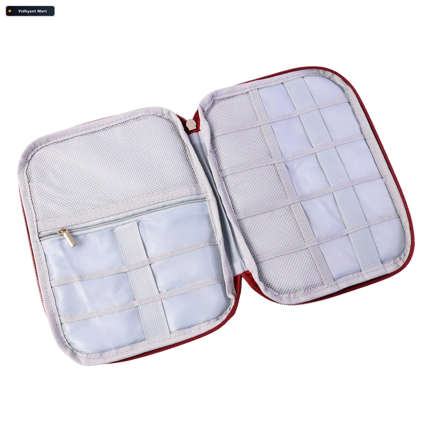 Vidhyant Mart Multi Zip Pouch Organizer Compact Storage For Trav 4