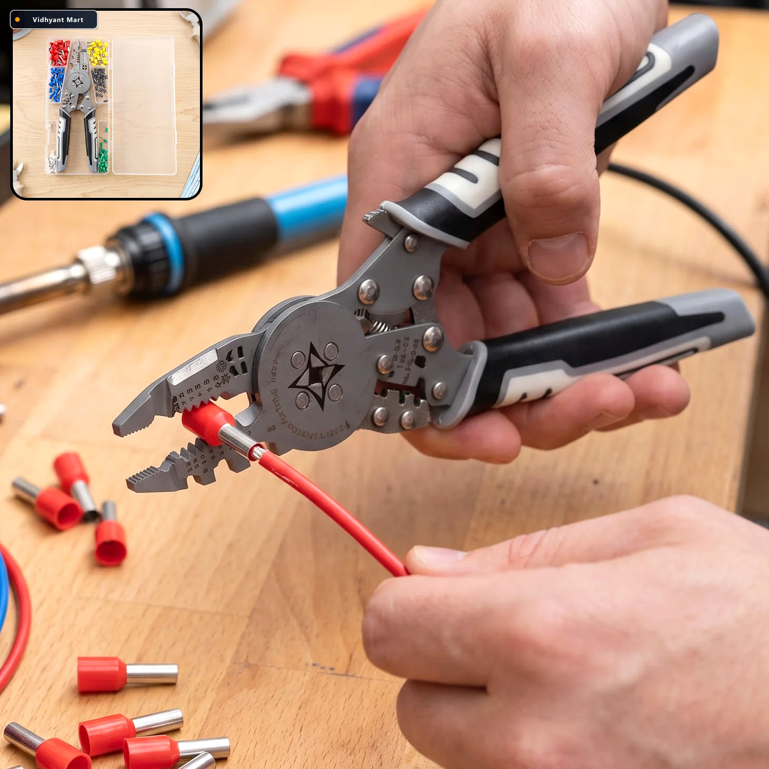 Vidhyant Mart Multifunction Wire Crimping Pliers Tool Kit With C 2