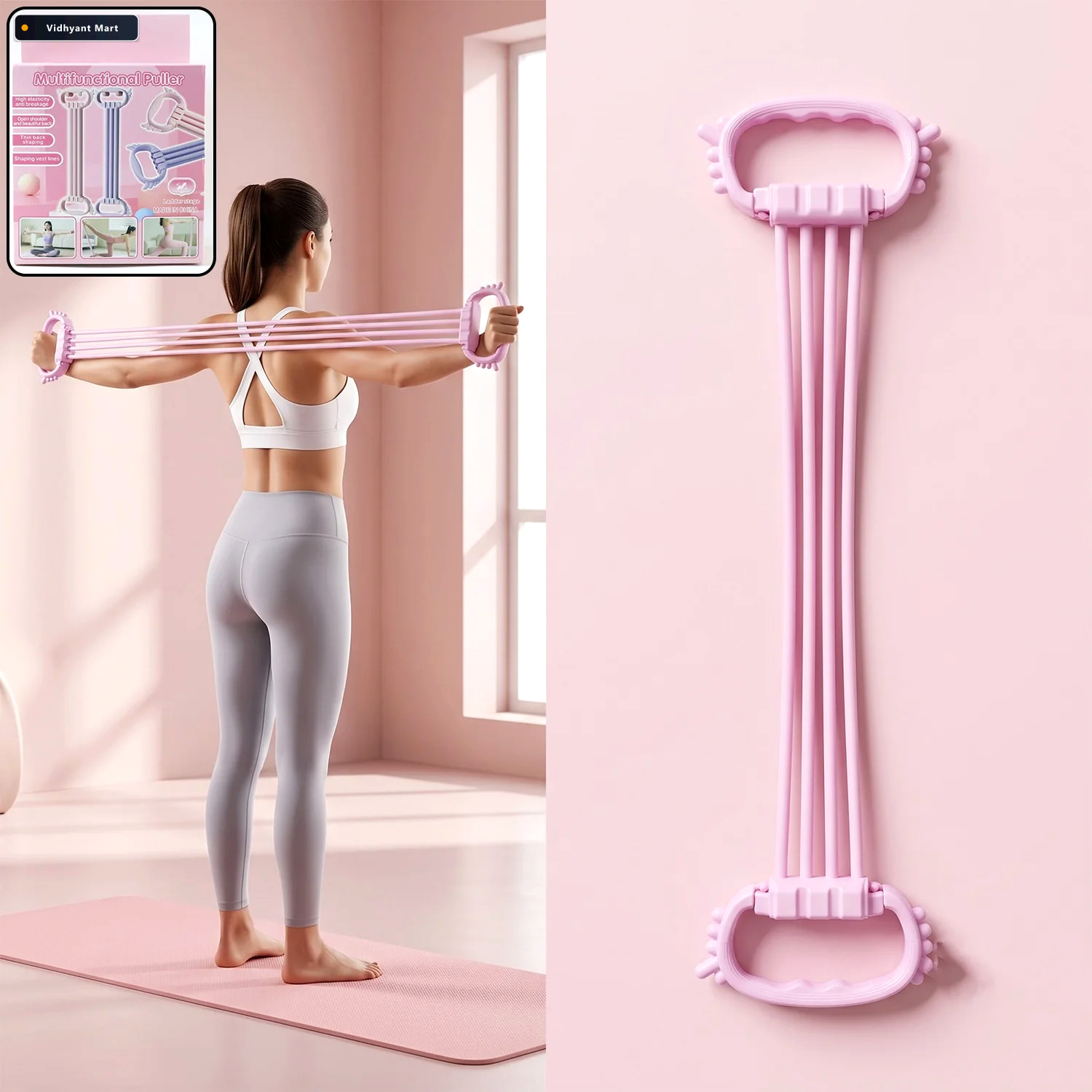 Vidhyant Mart Multifunctional Chest Expander Puller 3 Tube Resis 1