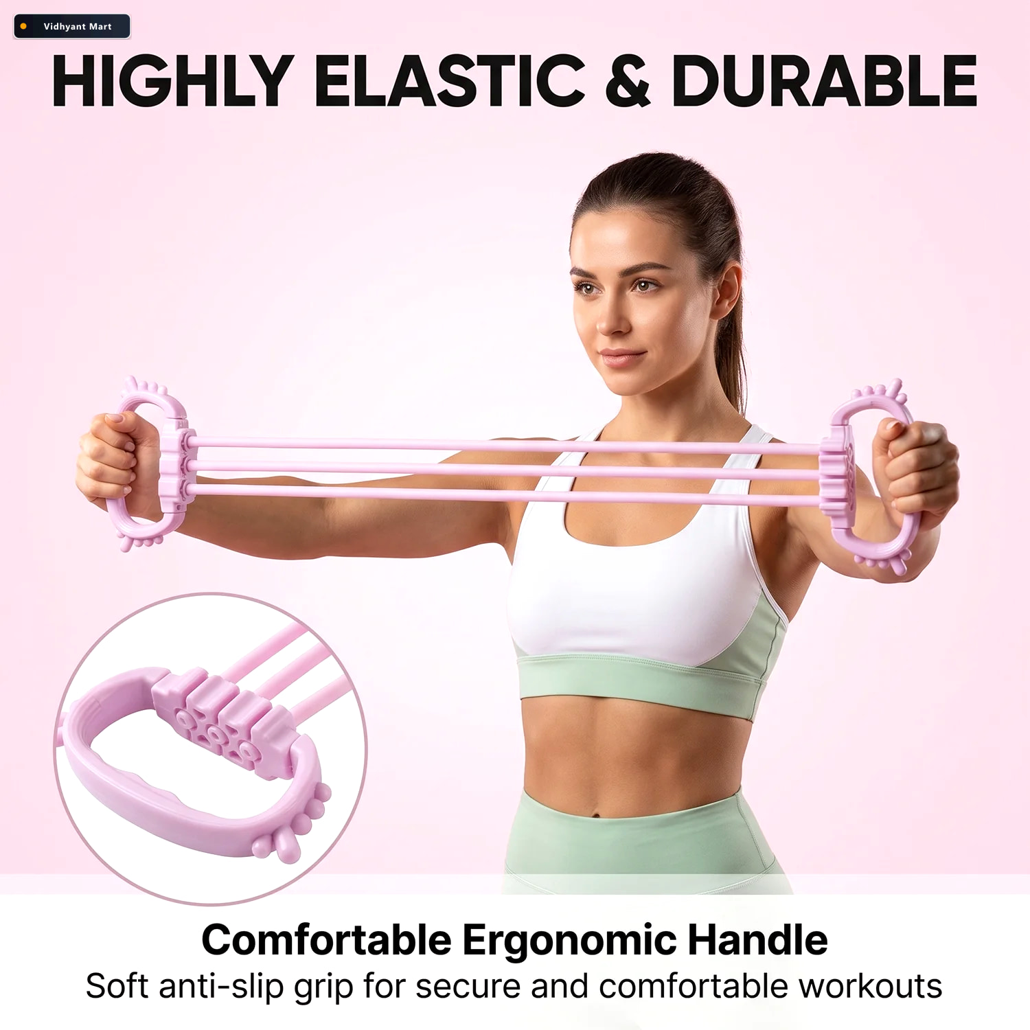 Vidhyant Mart Multifunctional Chest Expander Puller 3 Tube Resis 2