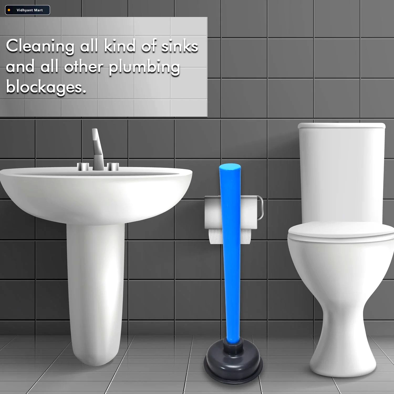 Vidhyant Mart Multifunctional Toilet Plunger For Powerful Blocka 1