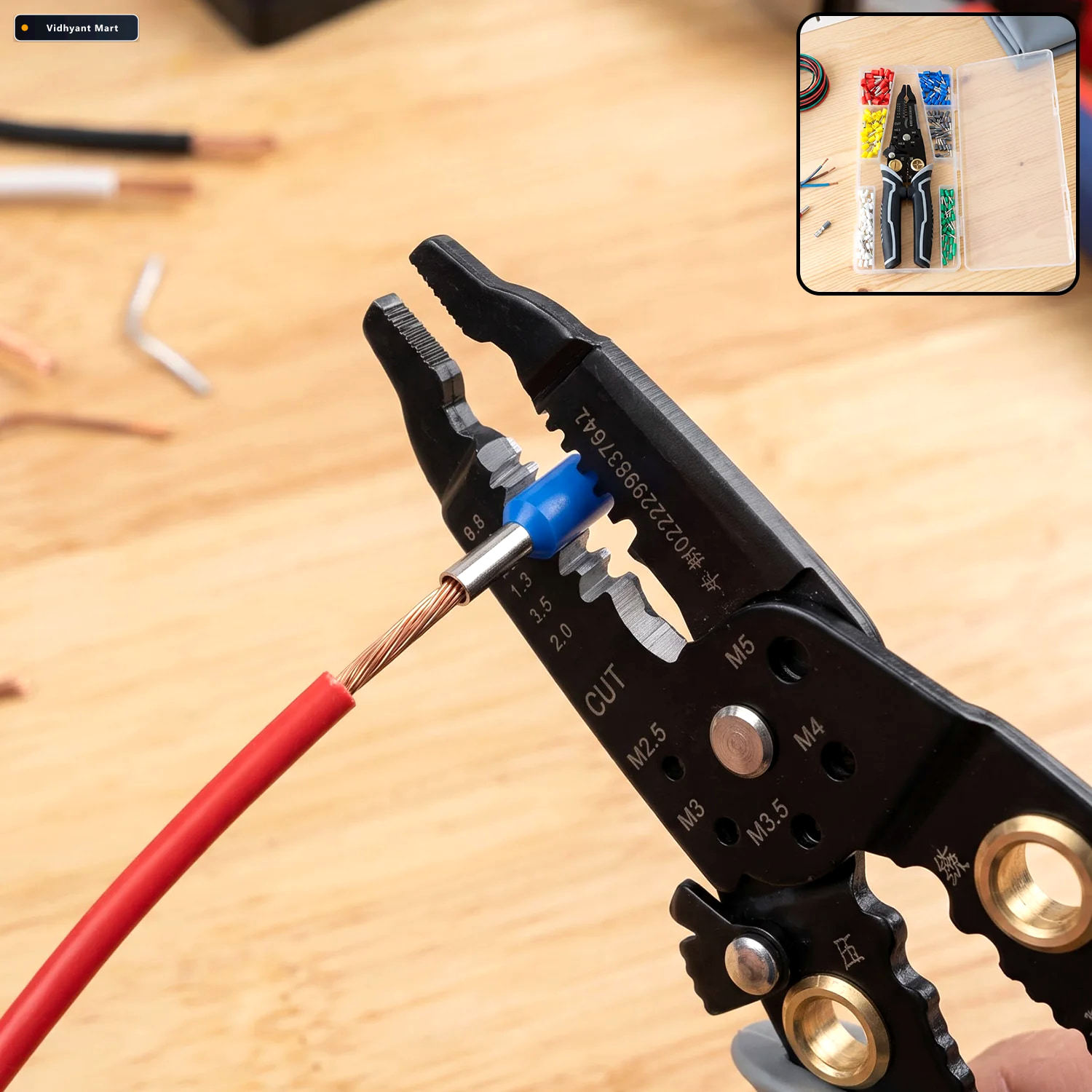 Vidhyant Mart Multifunctional Wire Crimping Pliers Tool Kit With 1