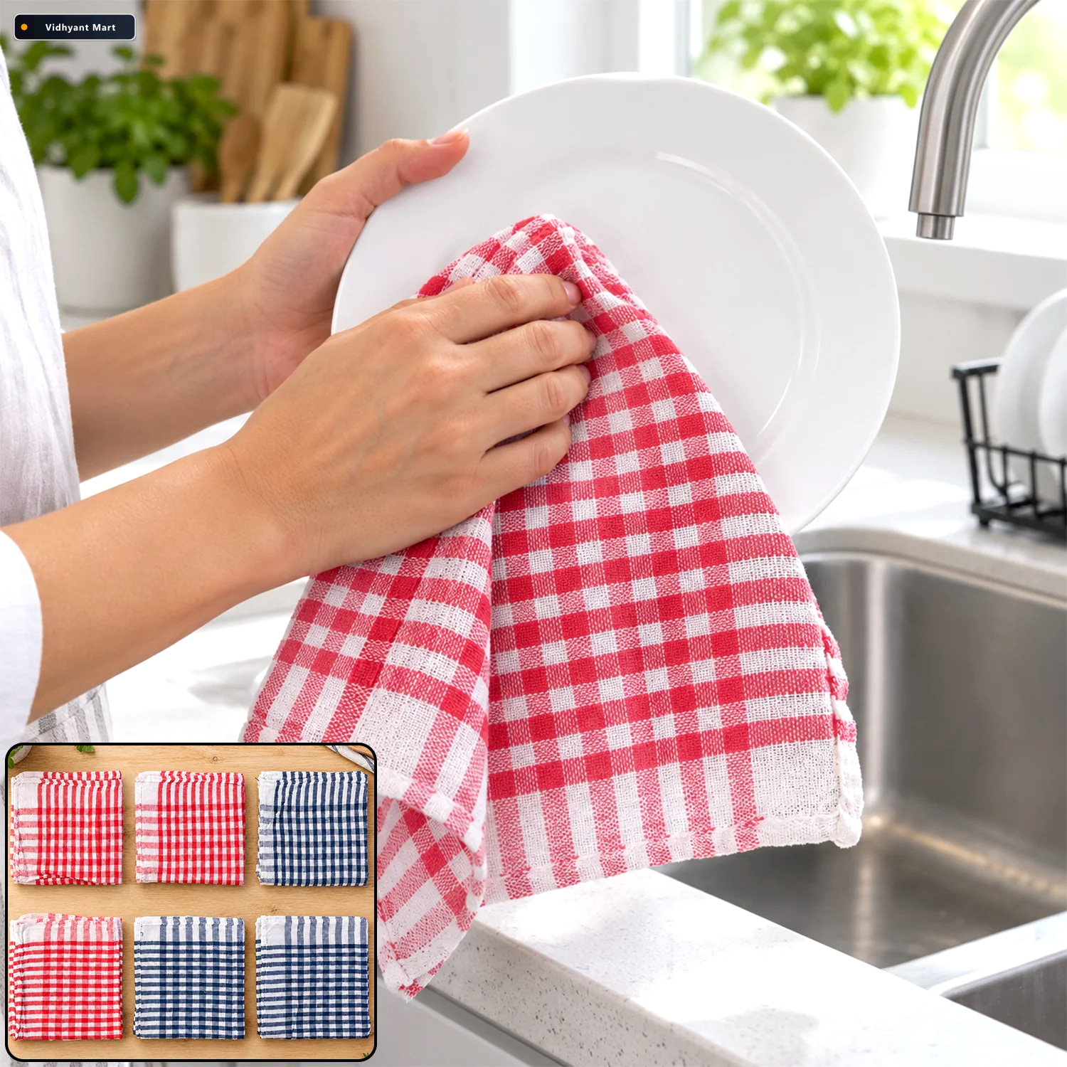 Vidhyant Mart Multipurpose Absorbent Dish Cleaning Cloth For Kit 1