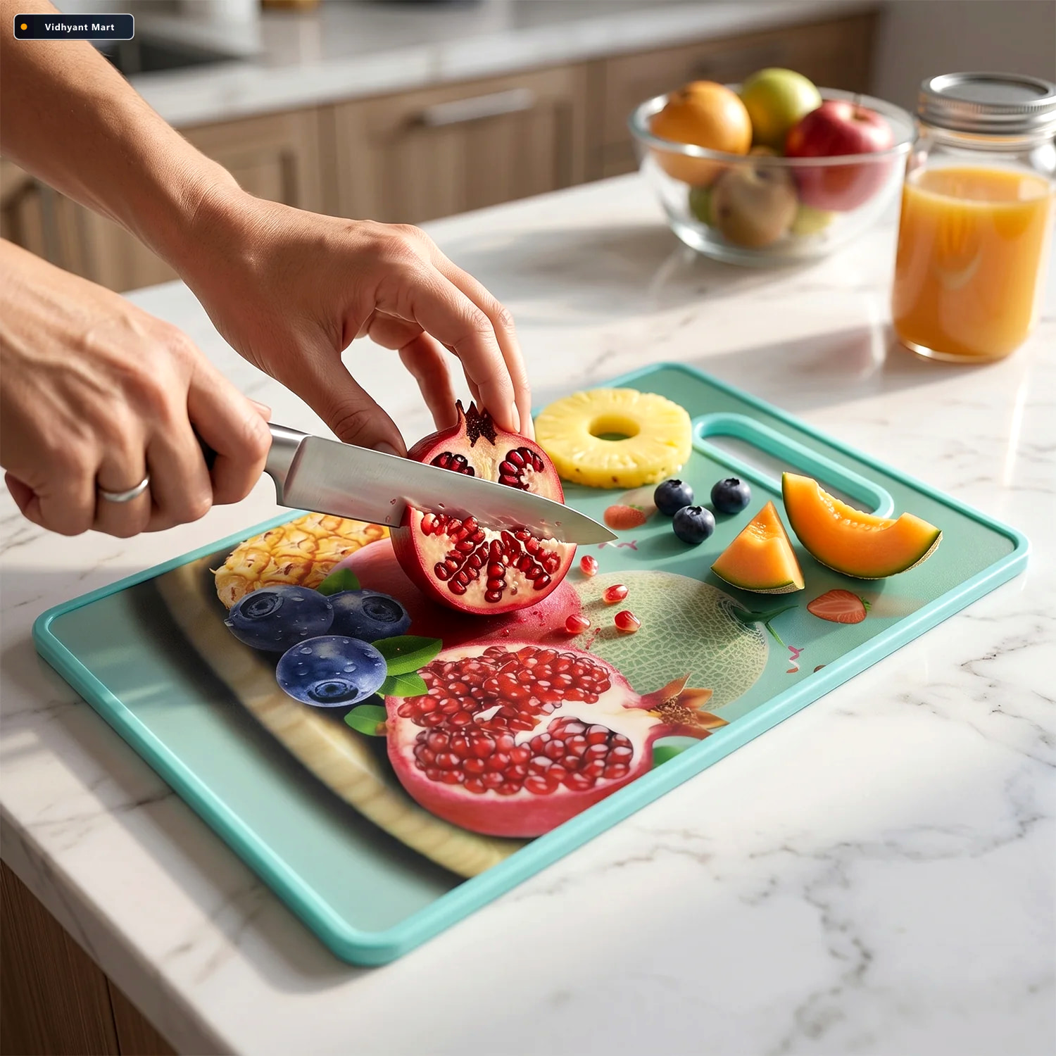 Vidhyant Mart Multipurpose Anti Slip Cutting Board Safe Easy Foo 2