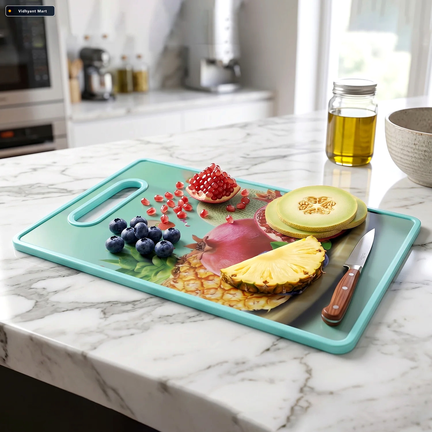 Vidhyant Mart Multipurpose Anti Slip Cutting Board Safe Easy Foo 4