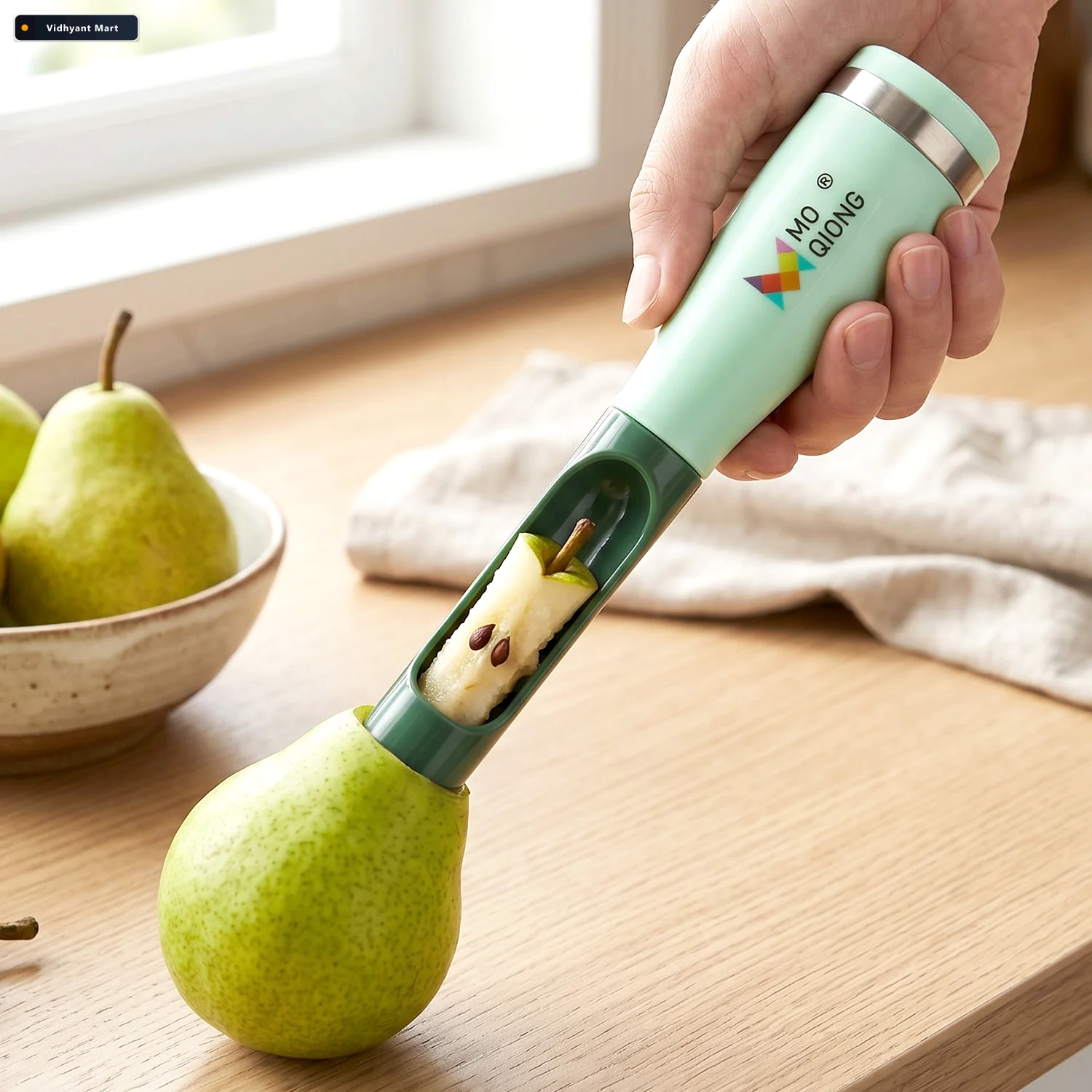 Vidhyant Mart Multipurpose Apple Cutter Effortless Slicing Corin 2