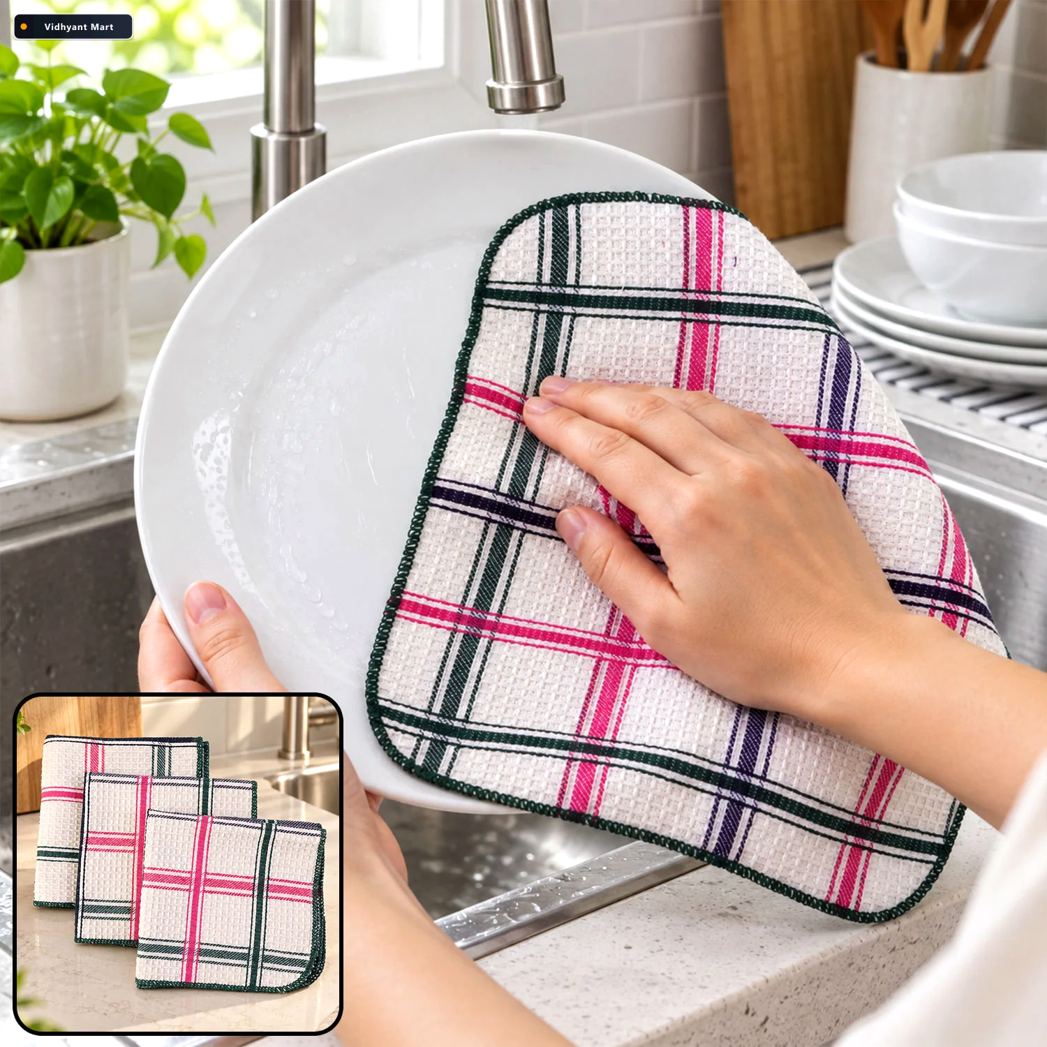 Vidhyant Mart Multipurpose Dish Cleaning Cloth Set For Daily Kit 1