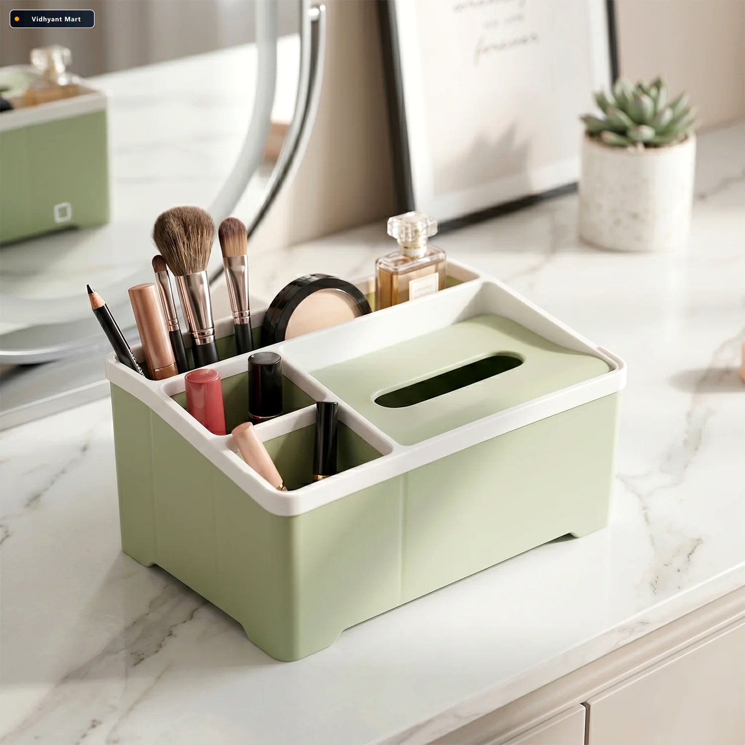 Vidhyant Mart Multipurpose Plastic Organizer Box Neat Storage Wi 2
