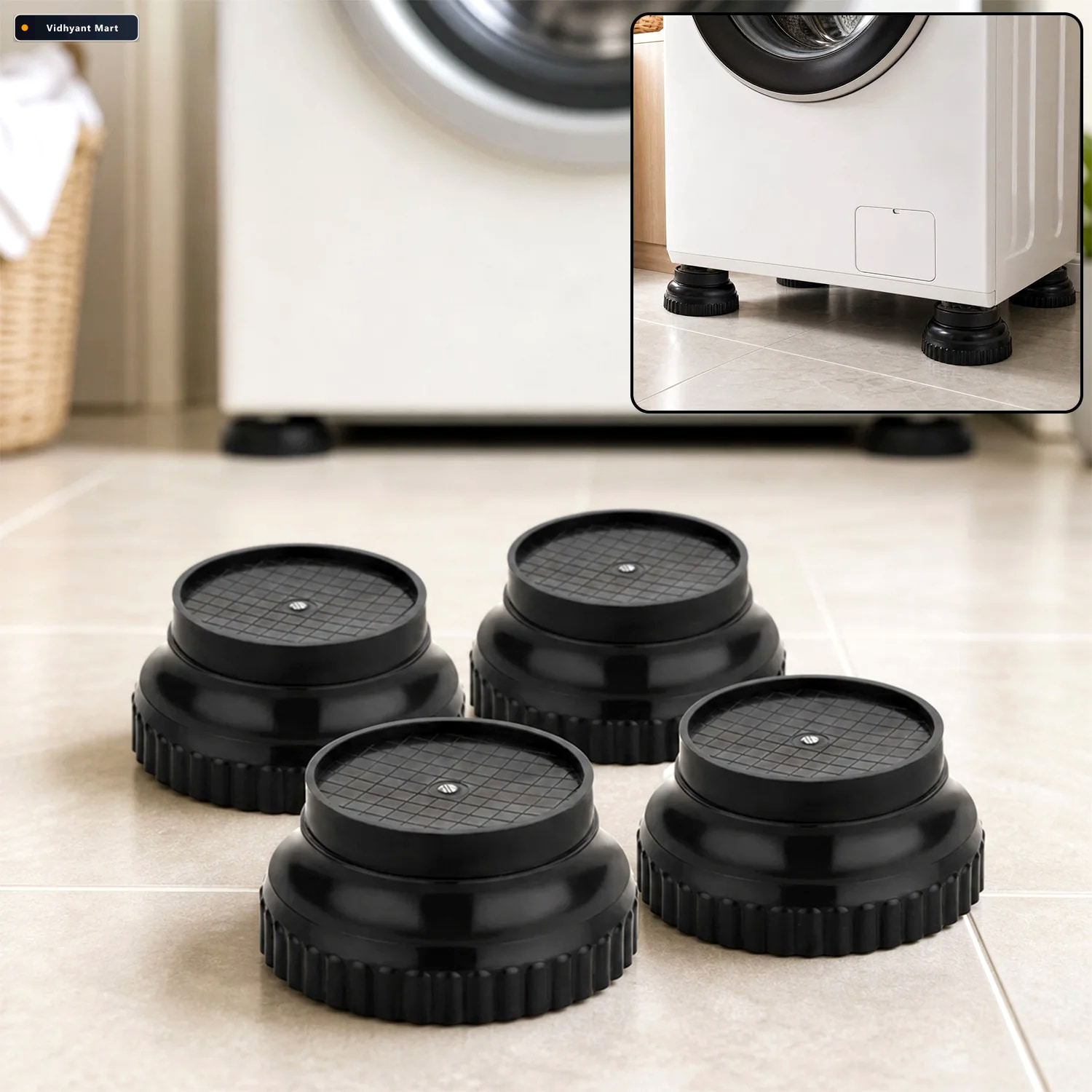 Vidhyant Mart Multipurpose Plastic Stand For Fridge And Washing 1
