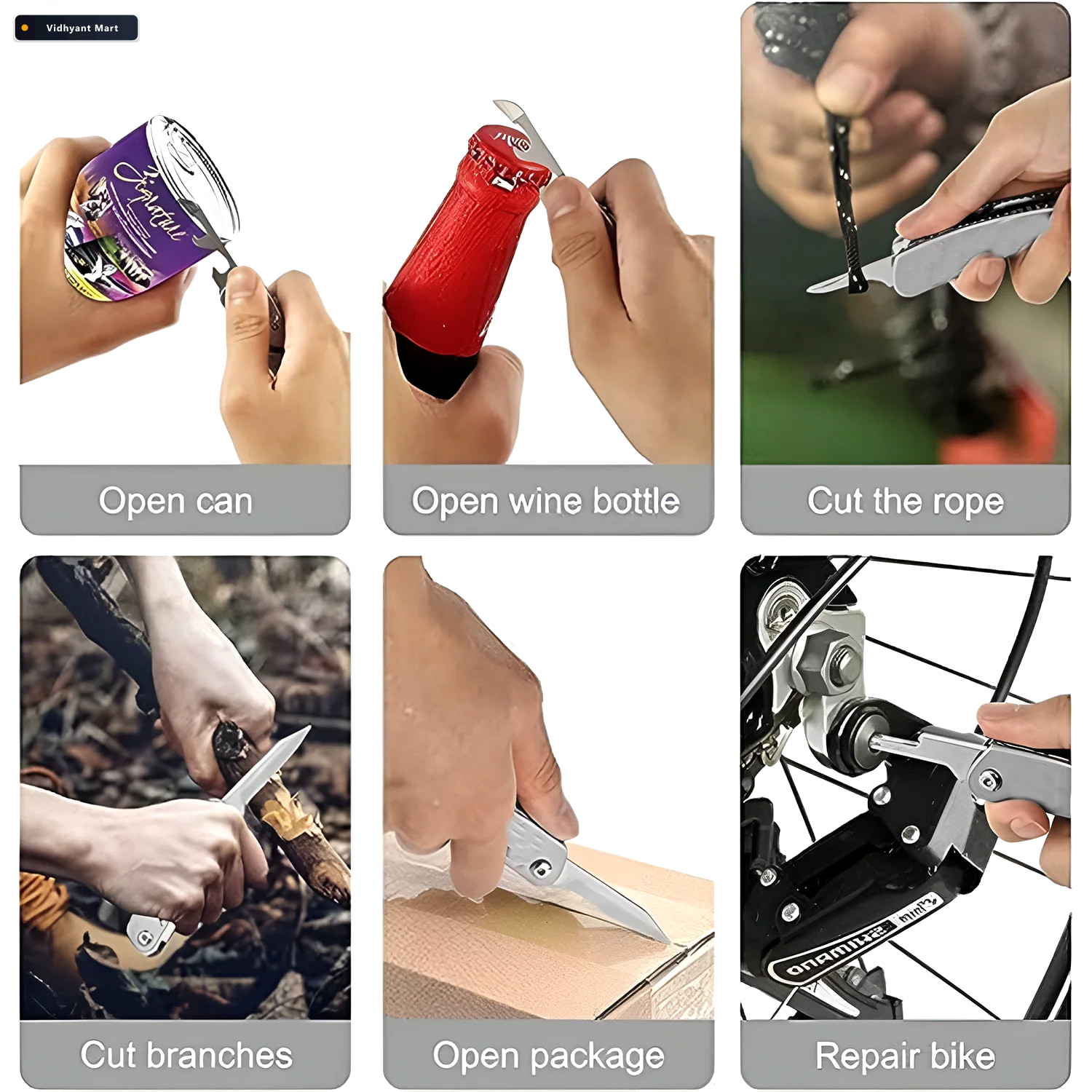Vidhyant Mart Multipurpose Pocket Tool Kit Stainless Steel 8 In 3