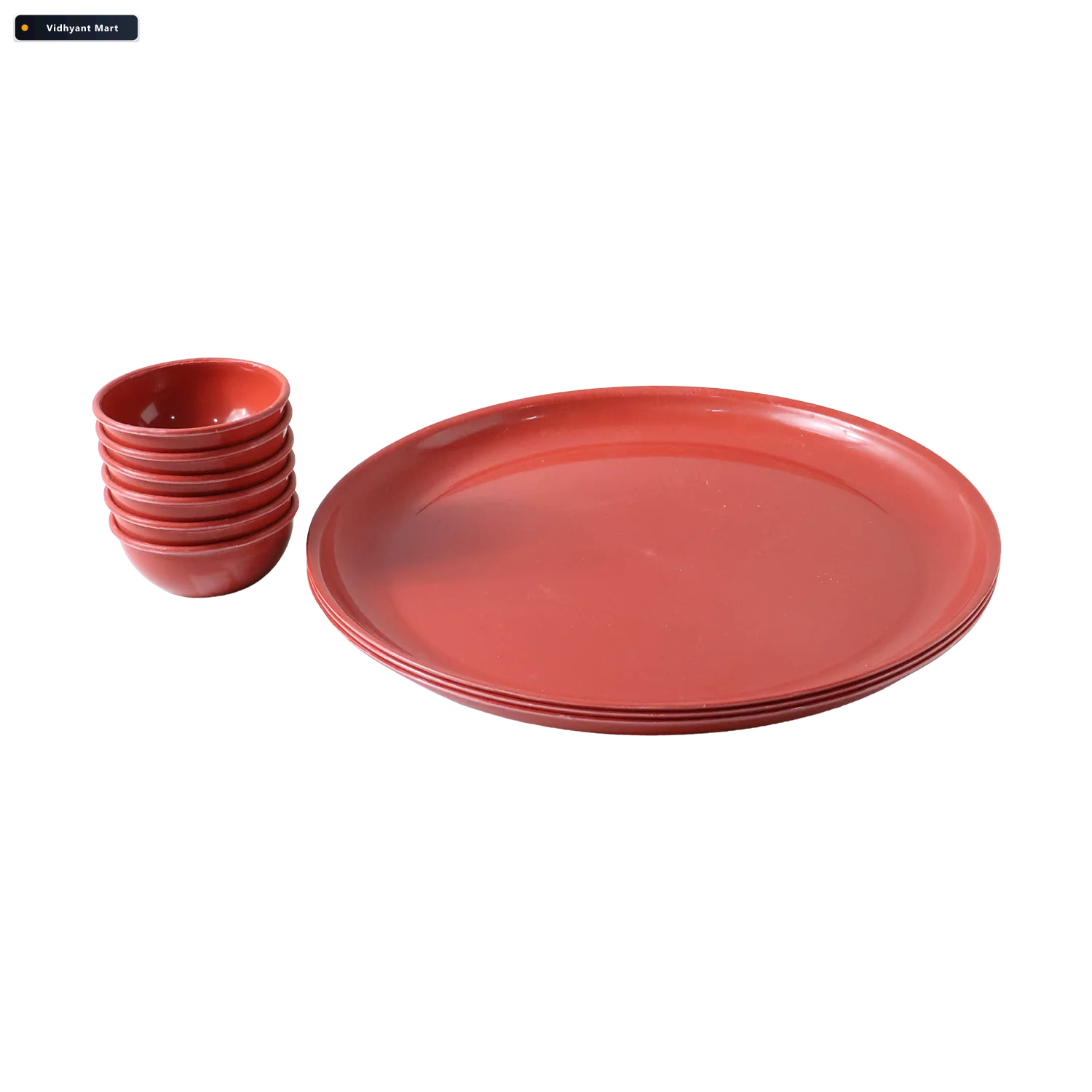 Vidhyant Mart Multipurpose Serving Plate And Bowl Set Durable St 4