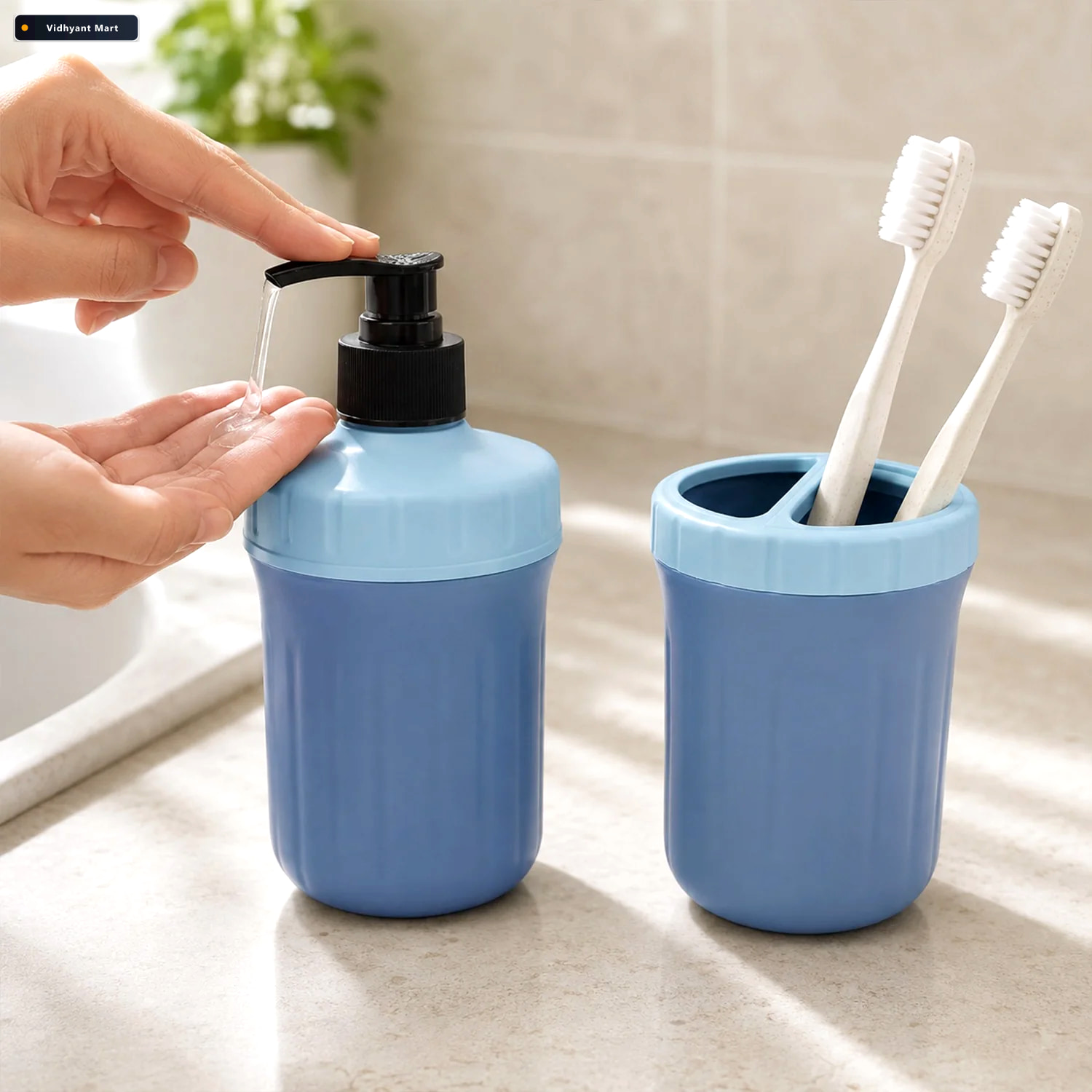 Vidhyant Mart Multipurpose Soap Dispenser With Utility Holder Co 1
