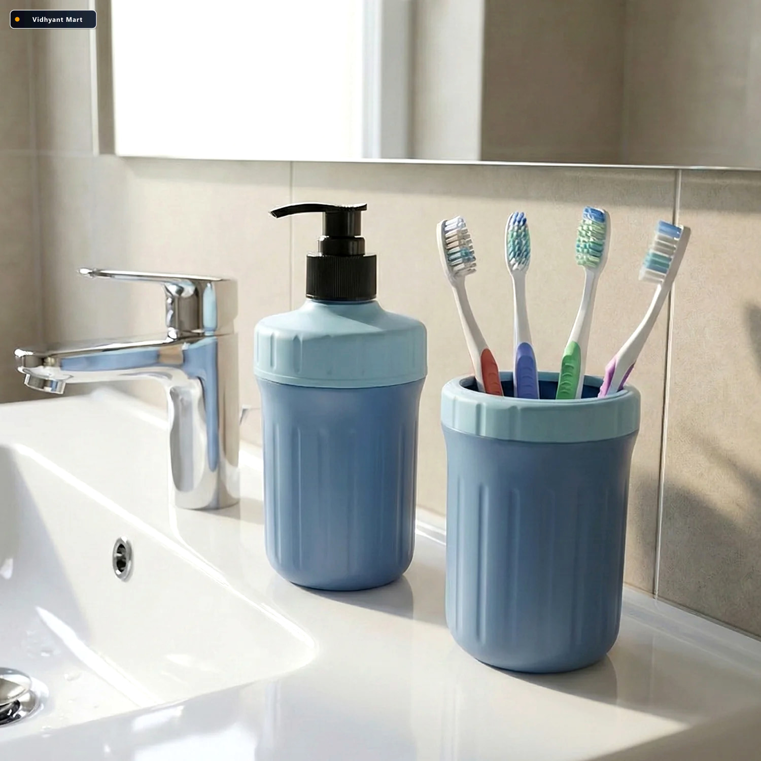 Vidhyant Mart Multipurpose Soap Dispenser With Utility Holder Co 3