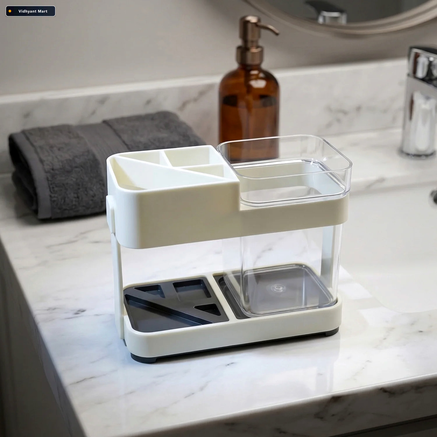 Vidhyant Mart Multipurpose Toothbrush Toothpaste Stand Holder Sp 1