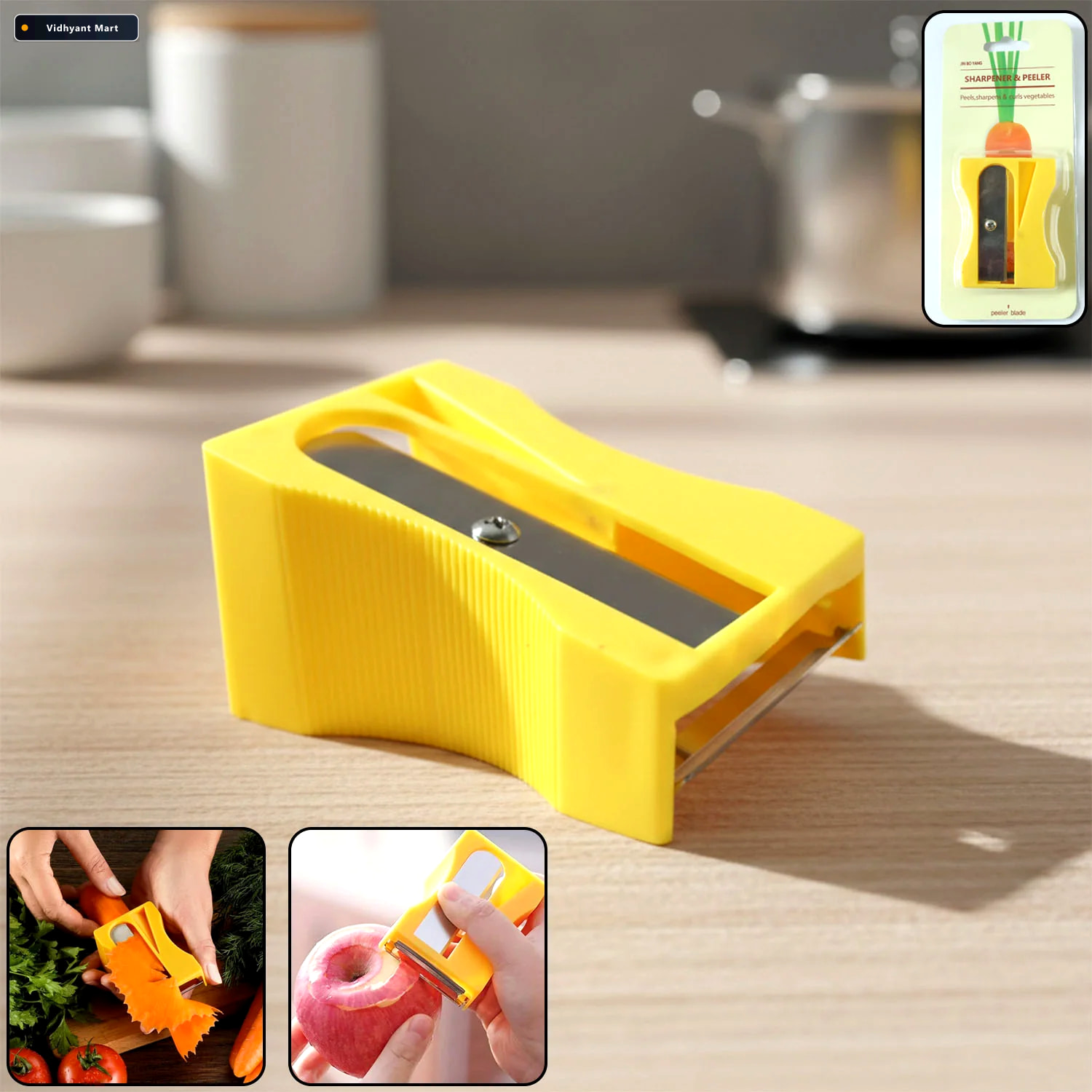Vidhyant Mart Multipurpose Vegetable Sharpen Peeler Compact Kitc 1