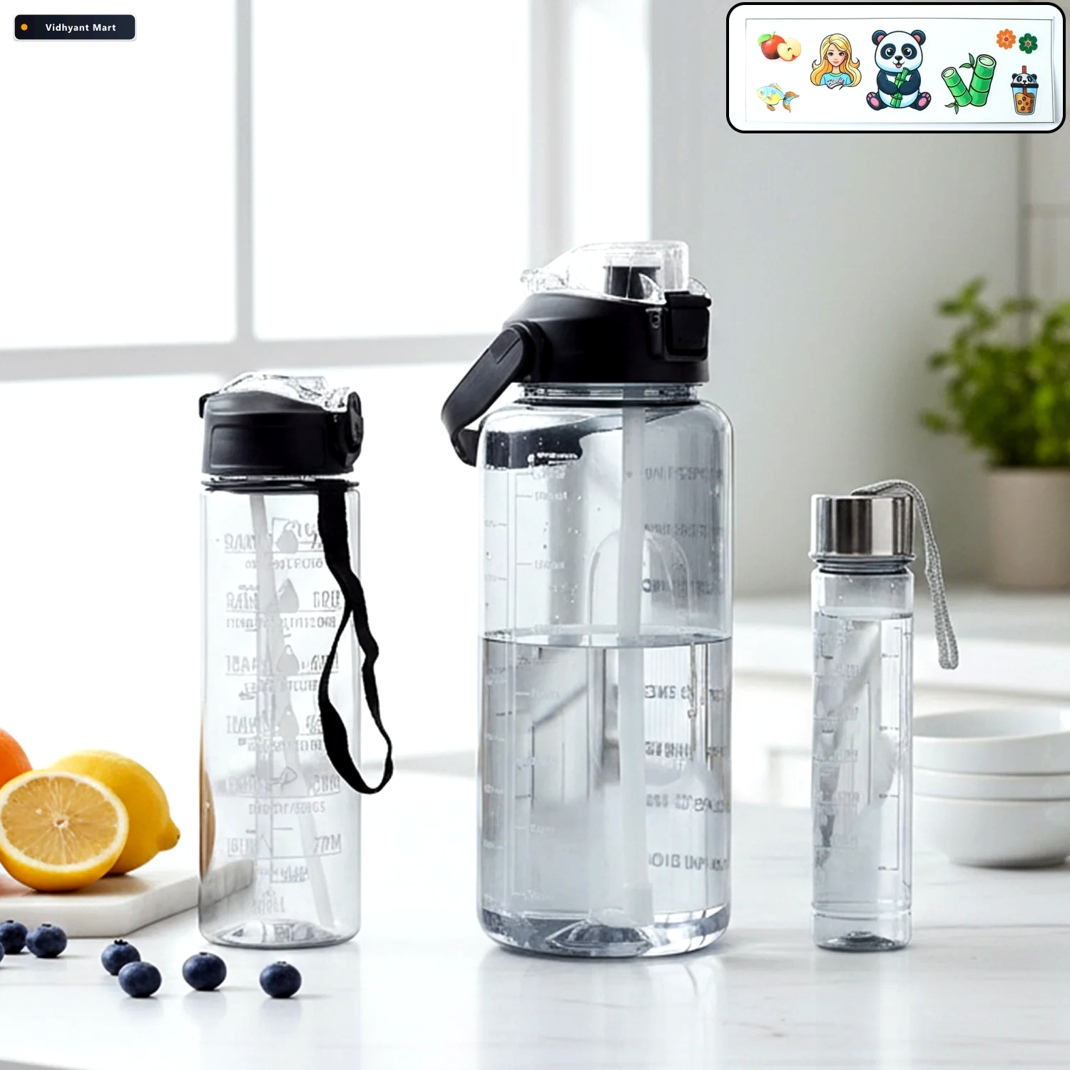 Vidhyant Mart Multipurpose Water Bottle Set 3 Sizes For Every Hy 1
