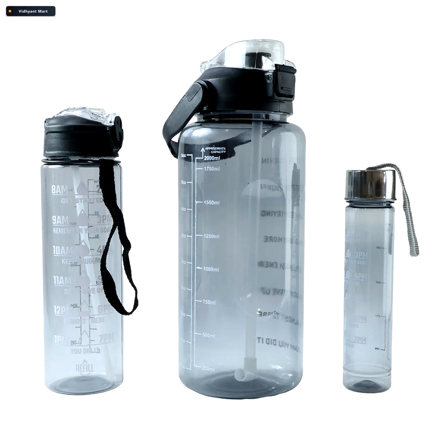 Vidhyant Mart Multipurpose Water Bottle Set 3 Sizes For Every Hy 4