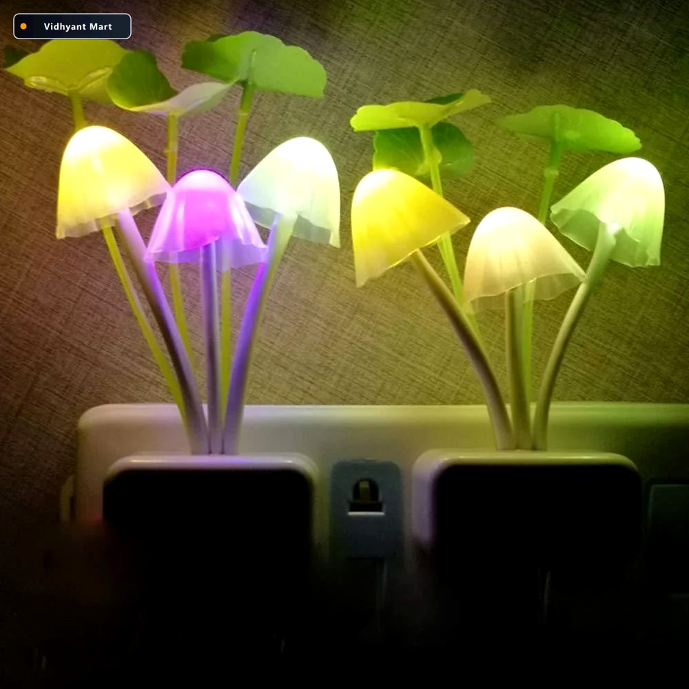 Vidhyant Mart Mushroom Night Light Led Sensor Lamp Colorful Deod 2
