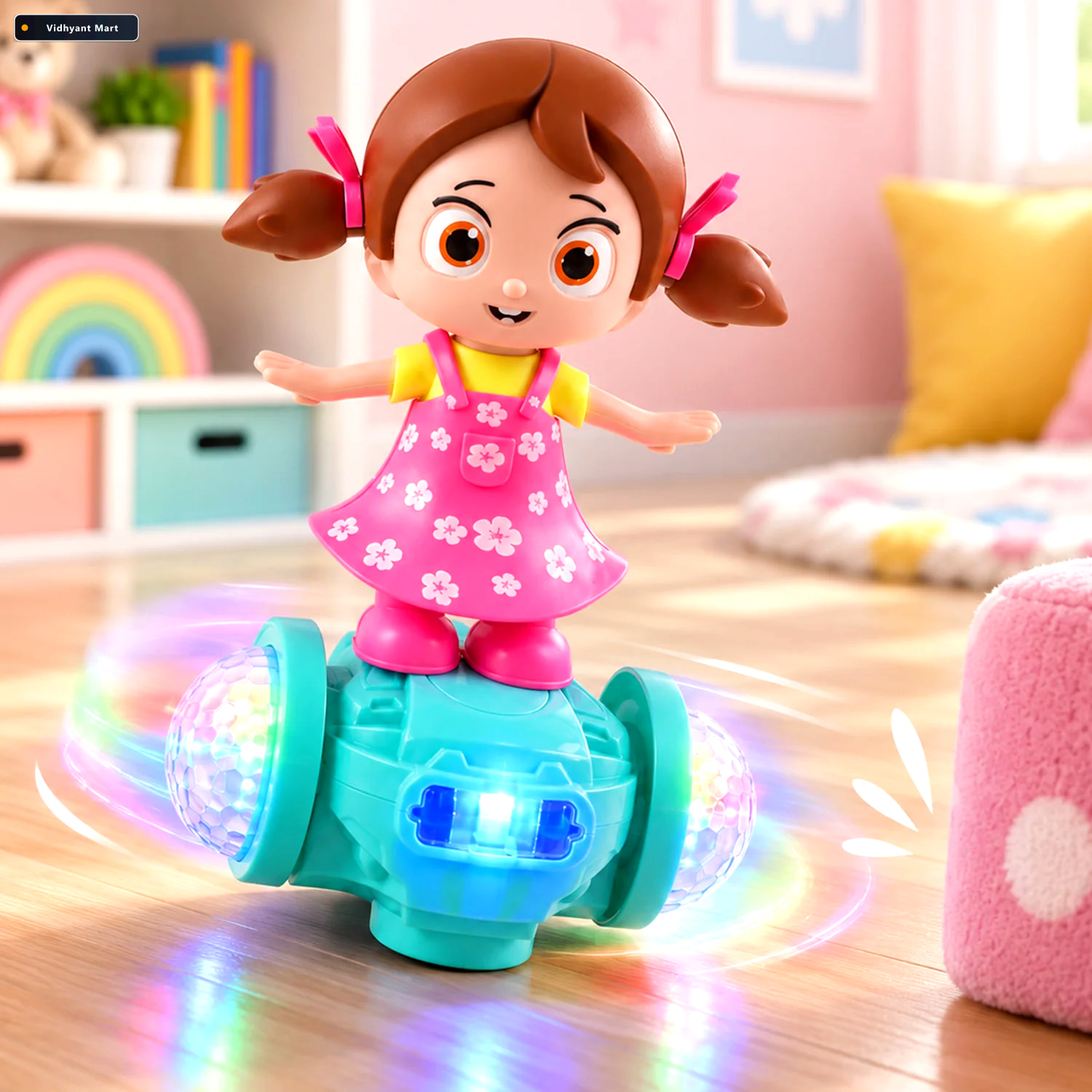 Vidhyant Mart Musical Doll Toy With Colourful Led Lights And Mul 2