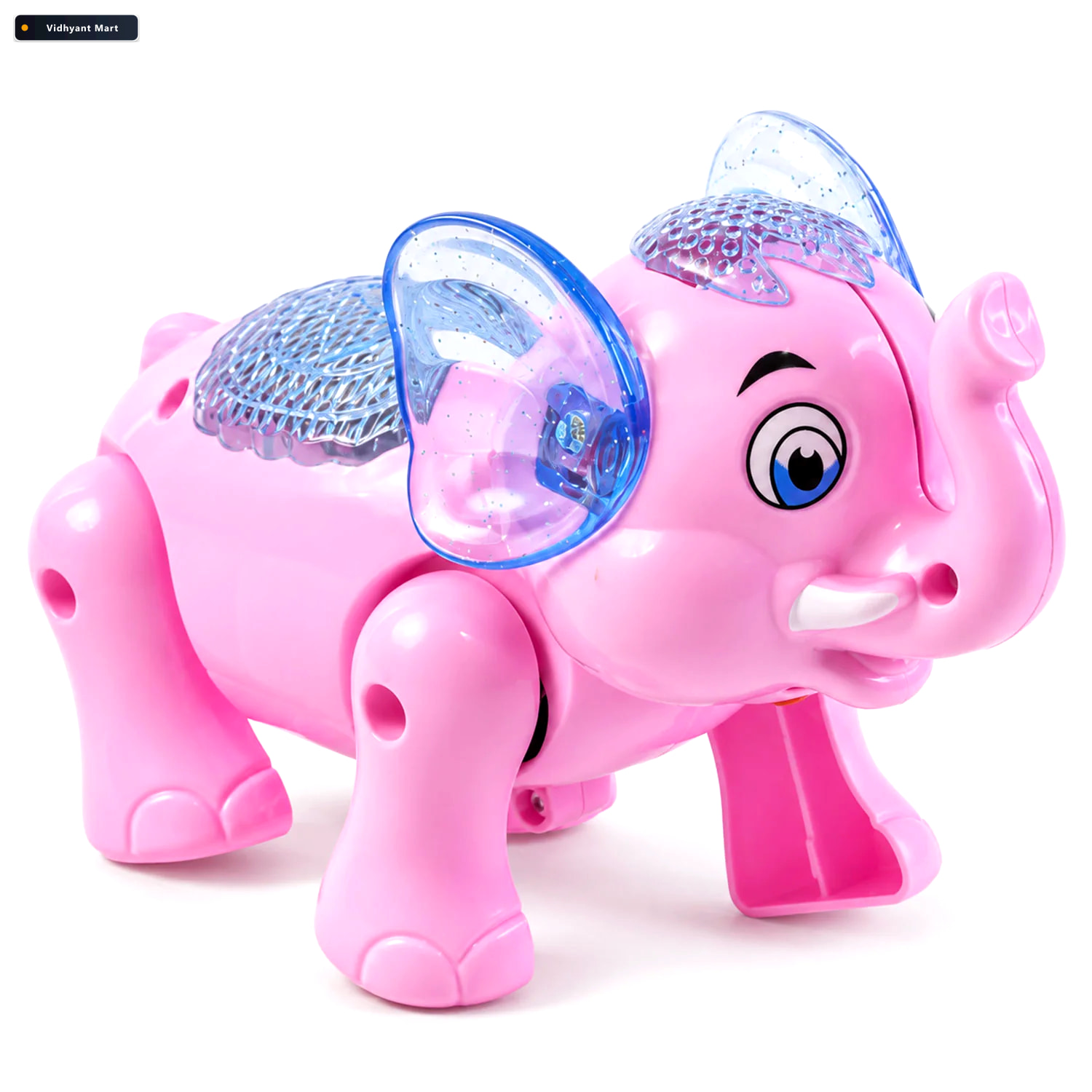 Vidhyant Mart Musical Elephant Toy With Colourful Lights For Fun 4
