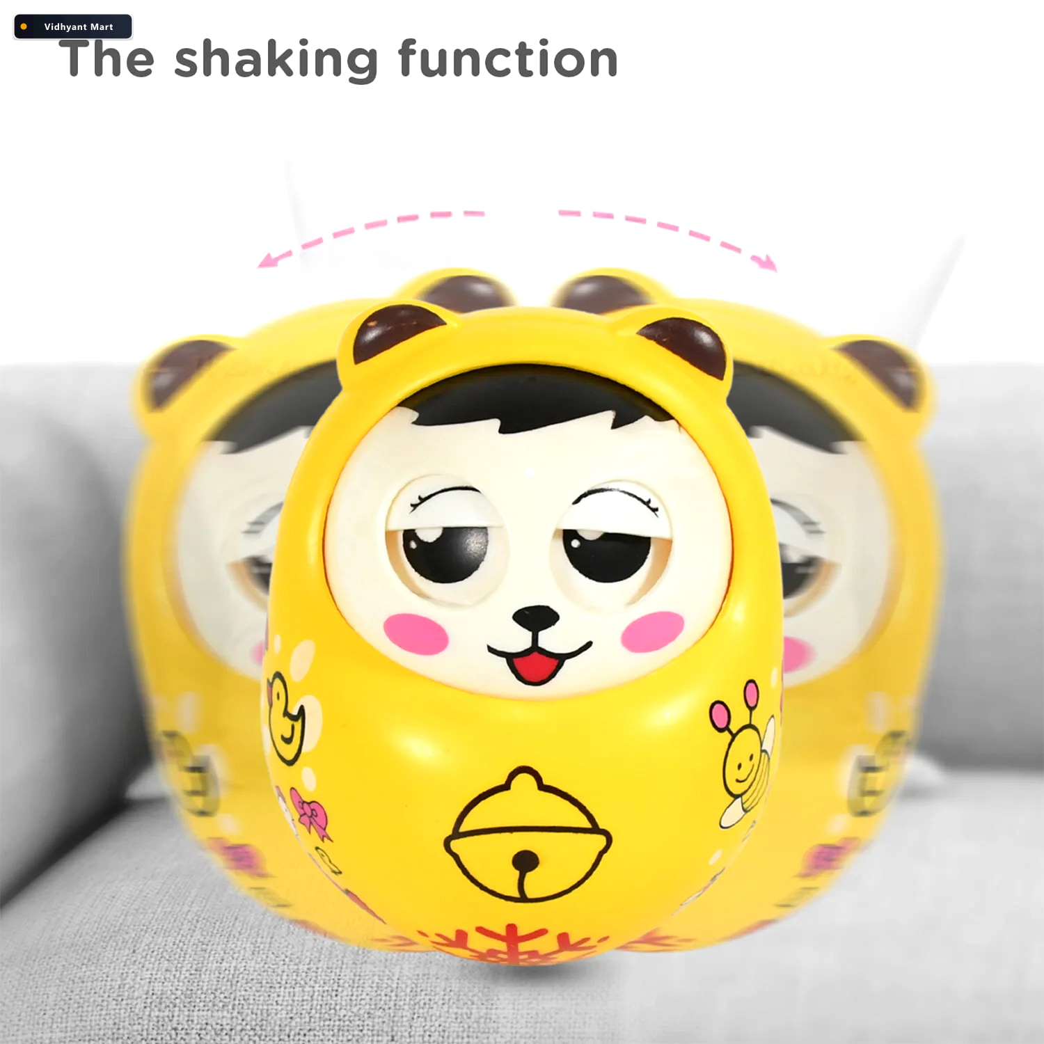 Vidhyant Mart Musical Roly Poly Toy Wobbling Doll For Babies Adi 2