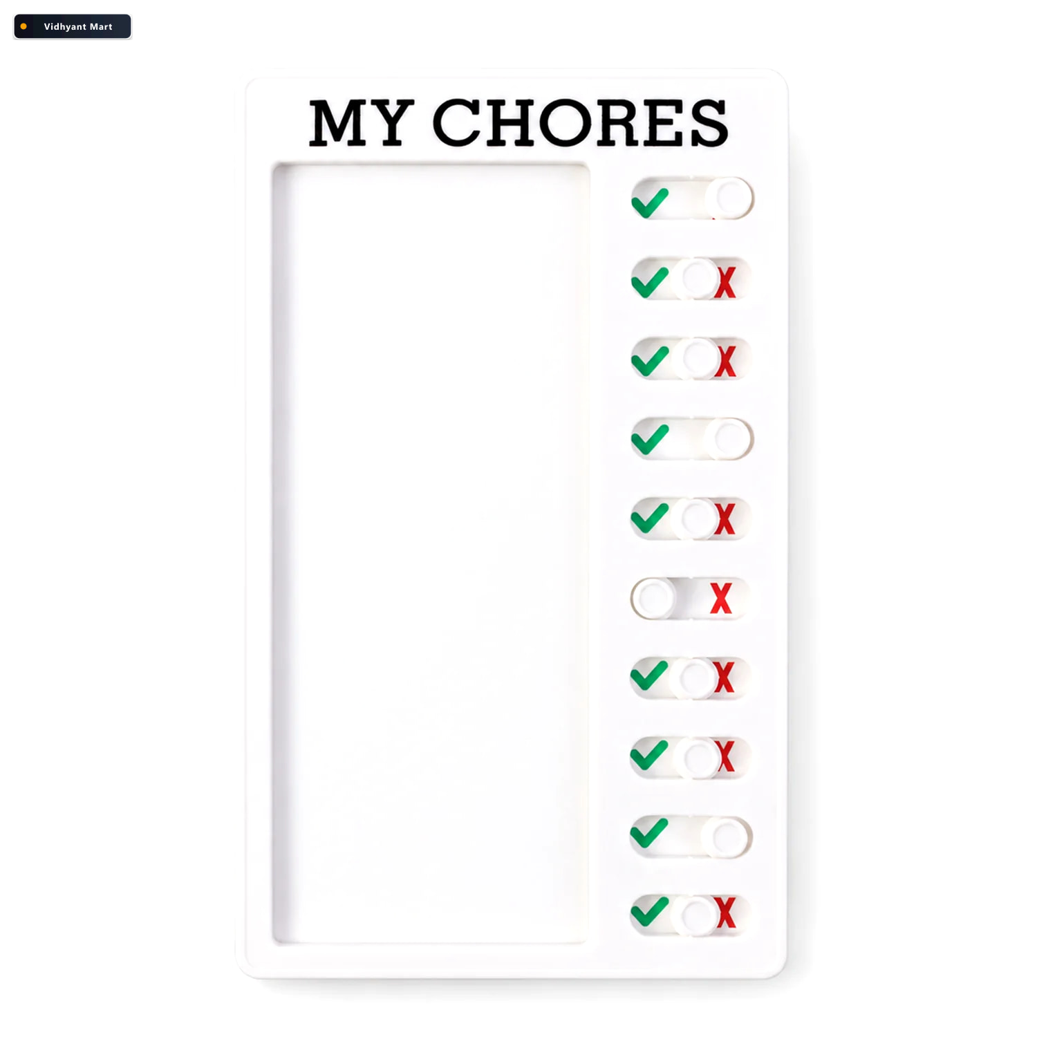 Vidhyant Mart My Chores Sliding Checklist Board For Daily Tasks 4