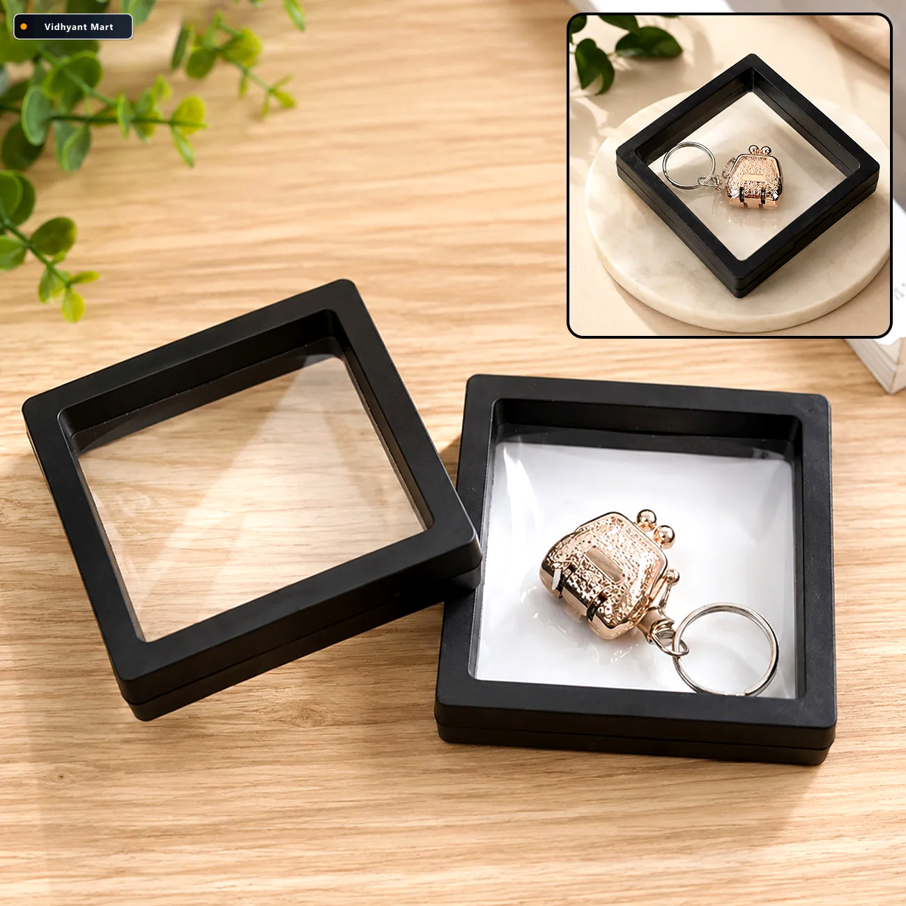 Vidhyant Mart Nail Clipper Keychain Compact 3d Floating Frame Au 1