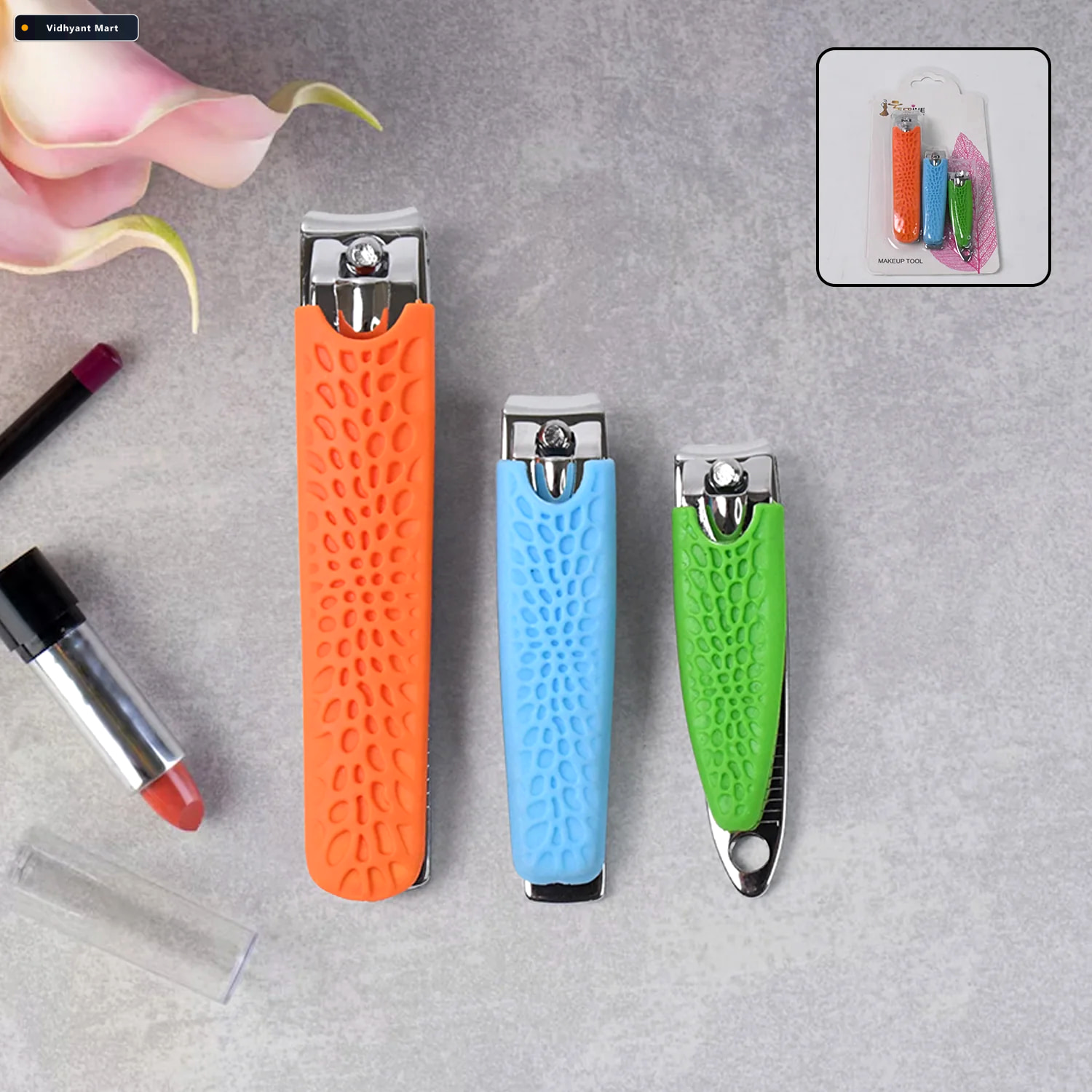 Vidhyant Mart Nail Clipper Set 3 In 1 Stainless Steel Nail Trimm 2