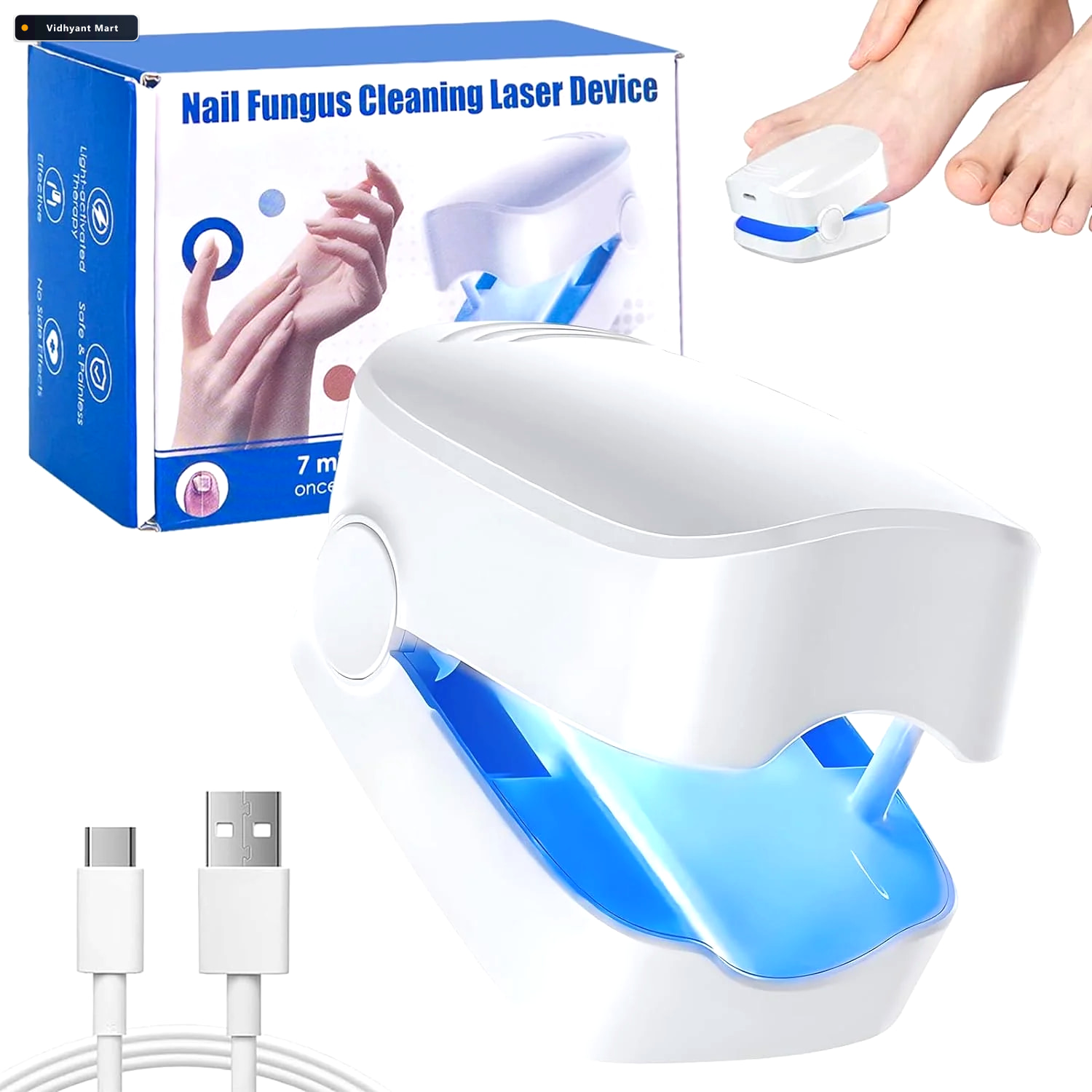 Vidhyant Mart Nail Fungus Laser Treatment Rechargeable Device Fo 2