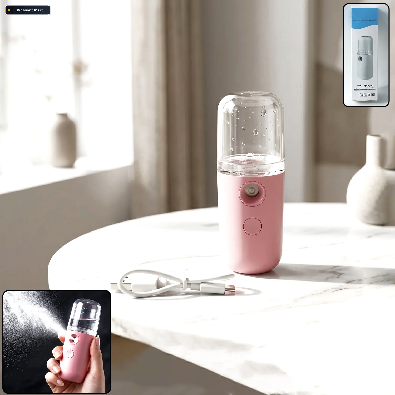 Vidhyant Mart Nano Mist Sprayer Portable Refillable For Instant 1