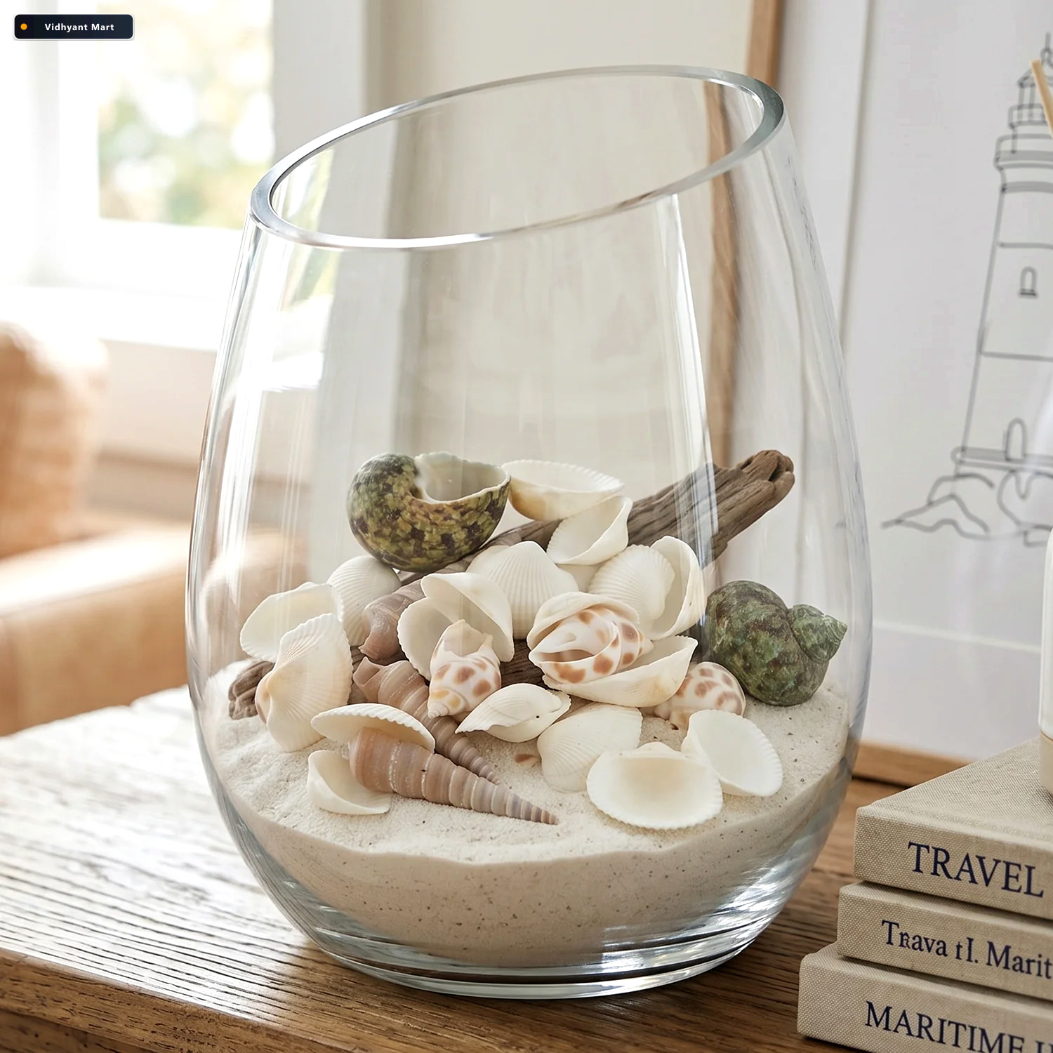 Vidhyant Mart Natural Decorative Seashells Set Coastal Charm For 2