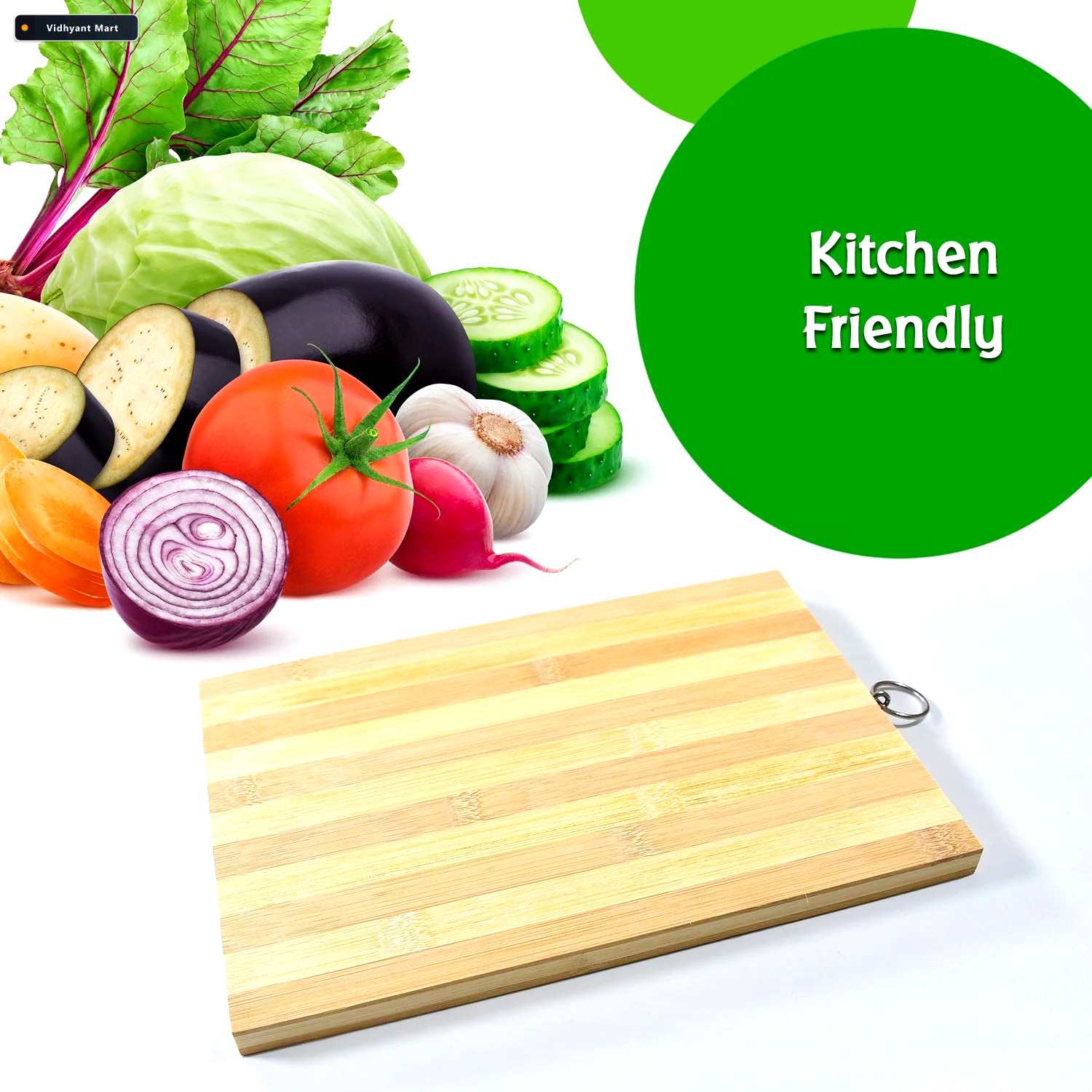 Vidhyant Mart Natural Wood Cutting Board Bpa Free Durable Cisora 1