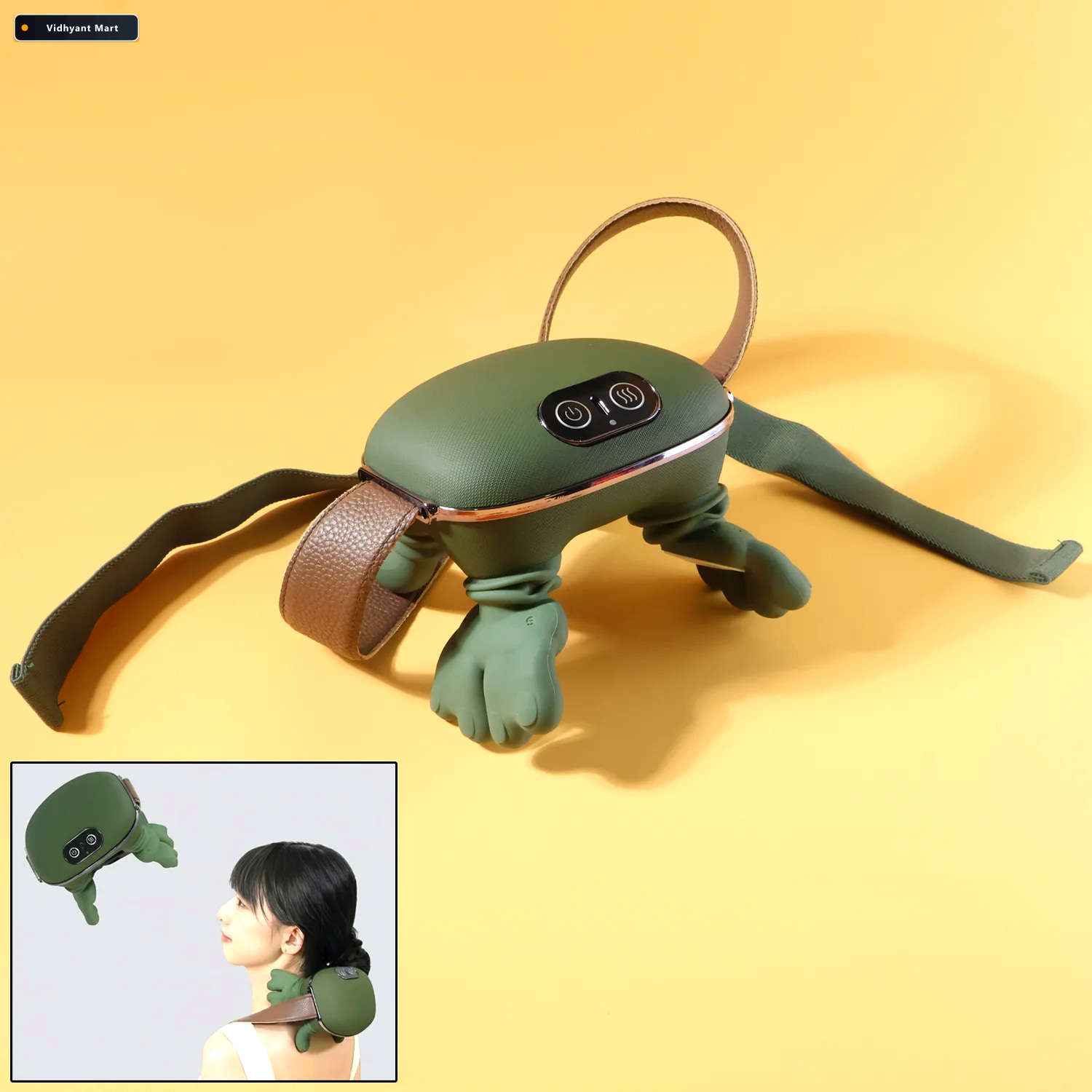 Vidhyant Mart Neck Shoulder Massager Rechargeable Kneading With 3