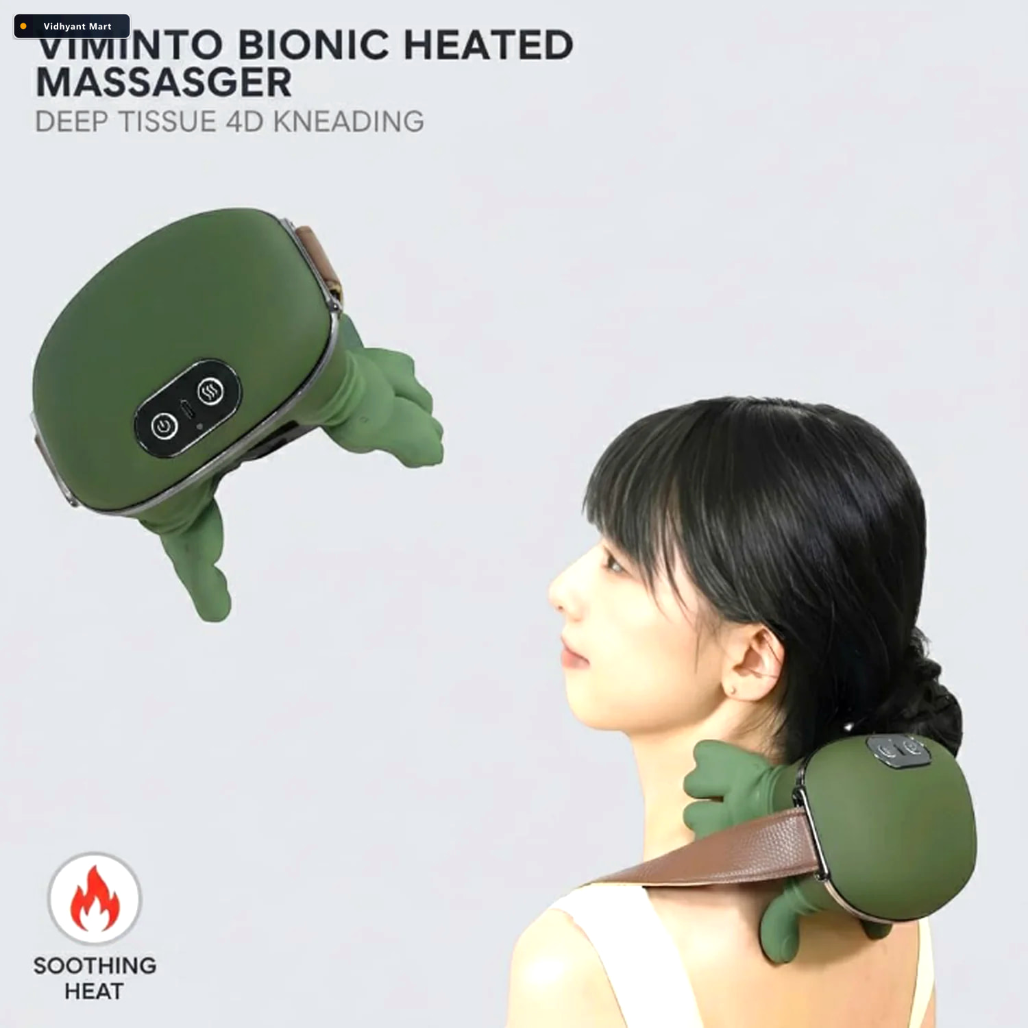 Vidhyant Mart Neck Shoulder Massager Rechargeable Kneading With 4