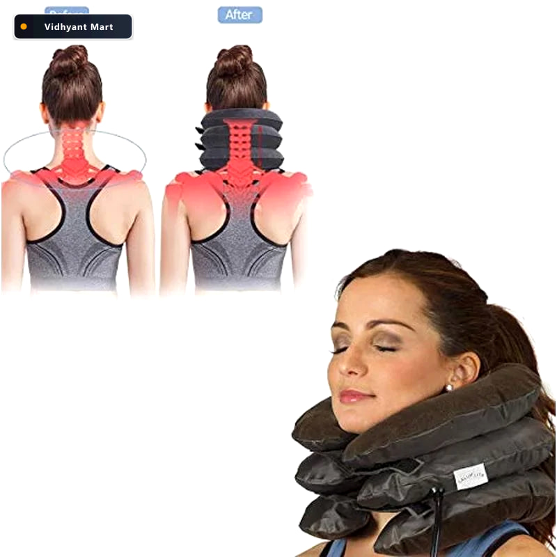 Vidhyant Mart Neck Traction Pillow Adjustable Support For Neck P 2