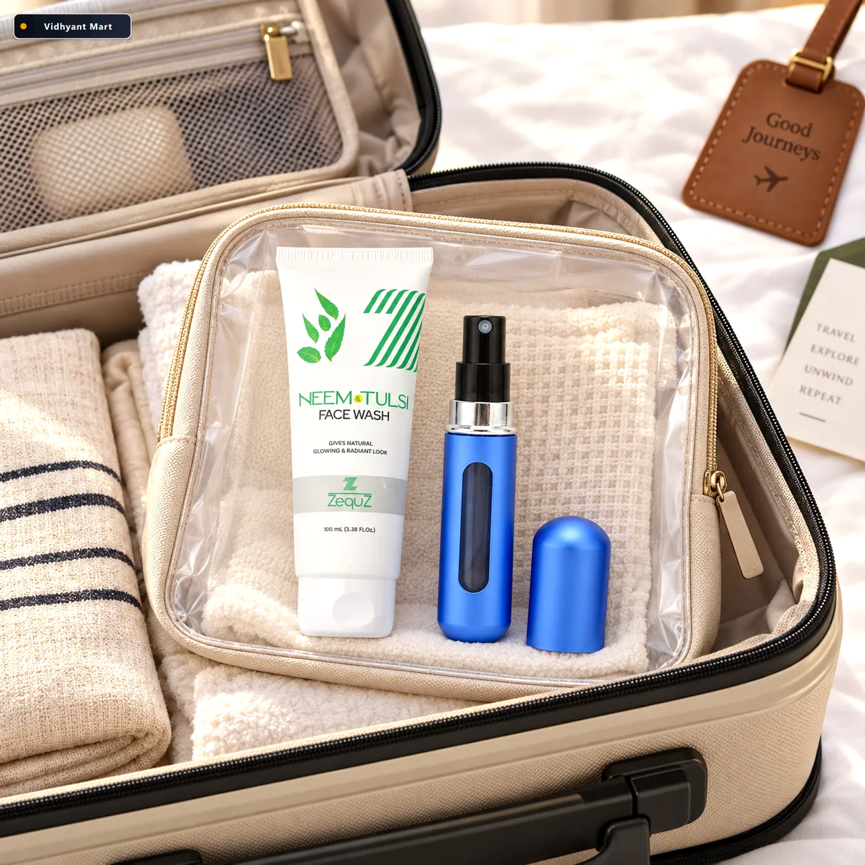 Vidhyant Mart Neem Tulsi Face Wash With Refillable Travel Perfum 4