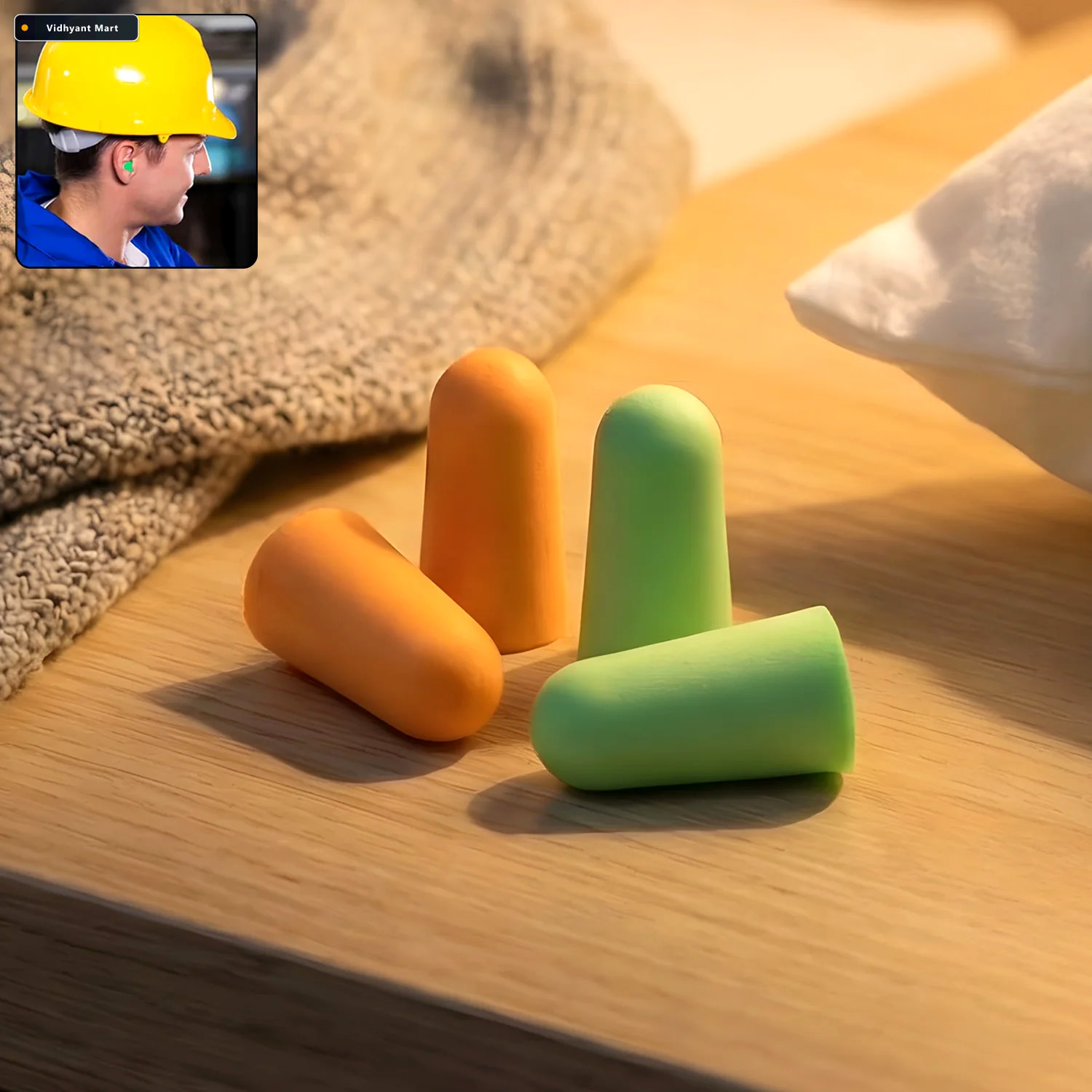 Vidhyant Mart Noise Reduction Foam Ear Plugs Soft Reusable 2 Pai 1