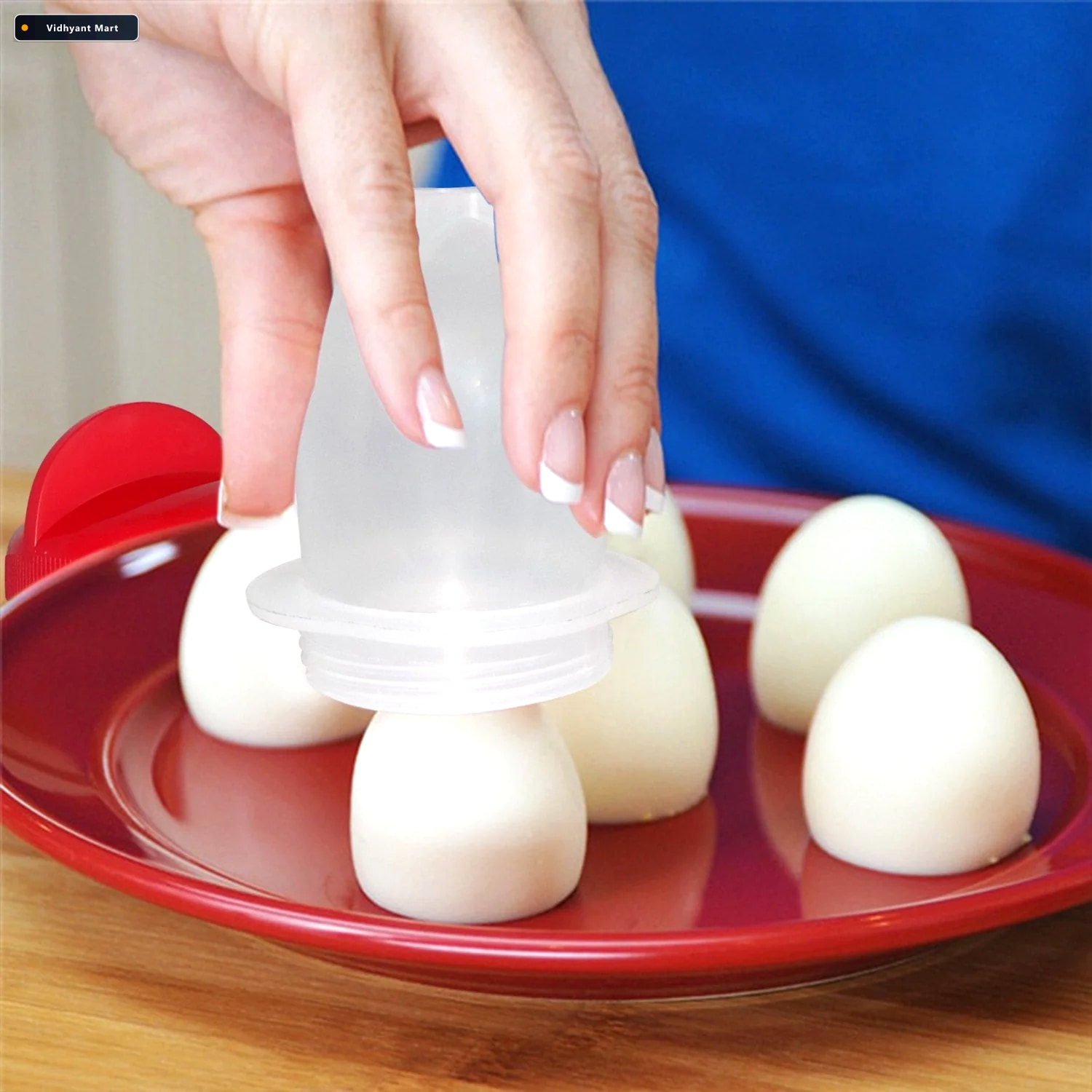 Vidhyant Mart Nonstick Egg Boiler Cooker Perfect Shell Free Eggs 2