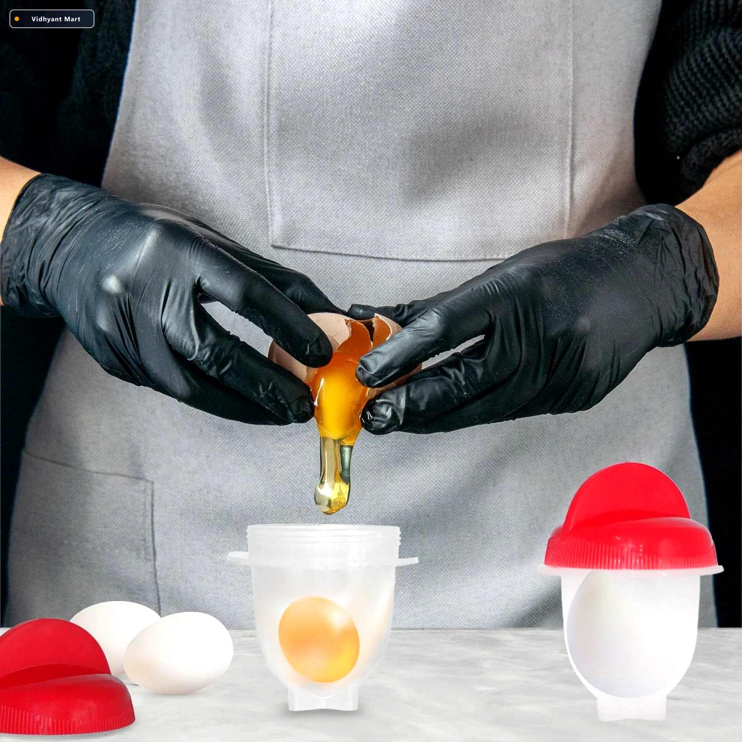 Vidhyant Mart Nonstick Egg Boiler Cooker Perfect Shell Free Eggs 3