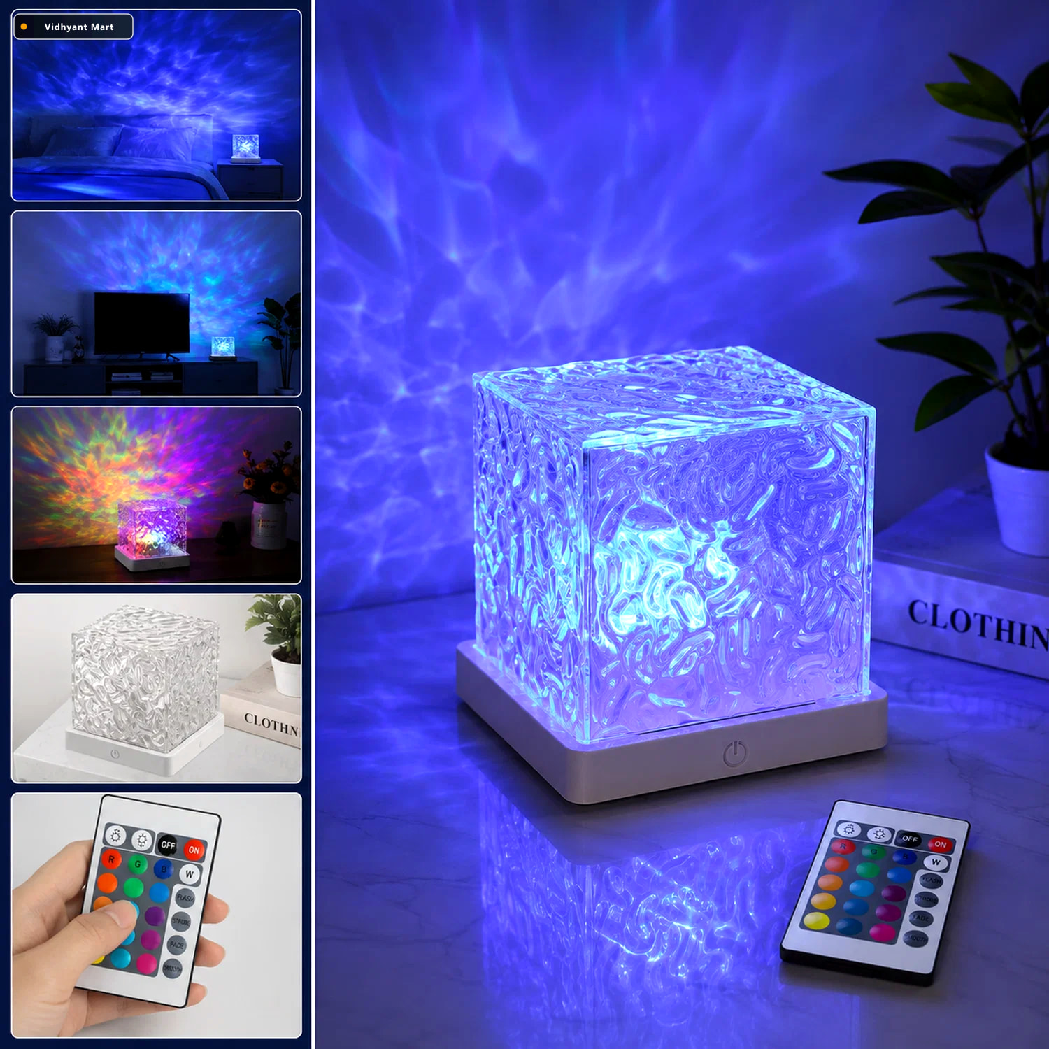 Vidhyant Mart Ocean Wave Projector Lamp With 16 Rgb Dynamic Wate 1