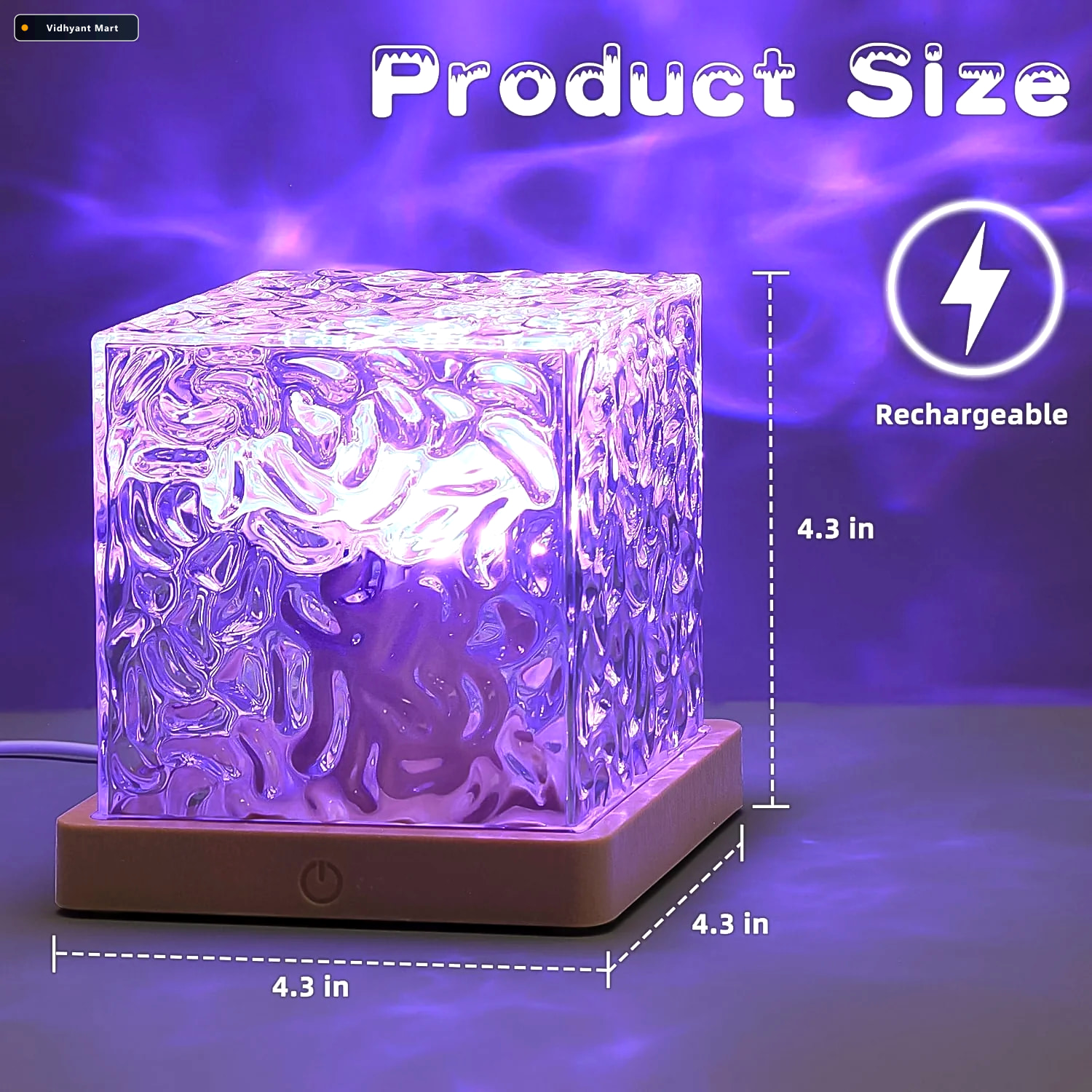 Vidhyant Mart Ocean Wave Projector Lamp With 16 Rgb Dynamic Wate 3