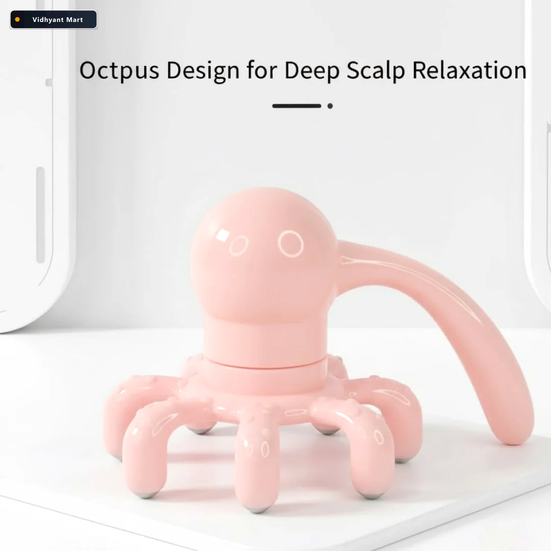 Vidhyant Mart Octopus Head Massager Ergonomic Stress Relief Tool 1