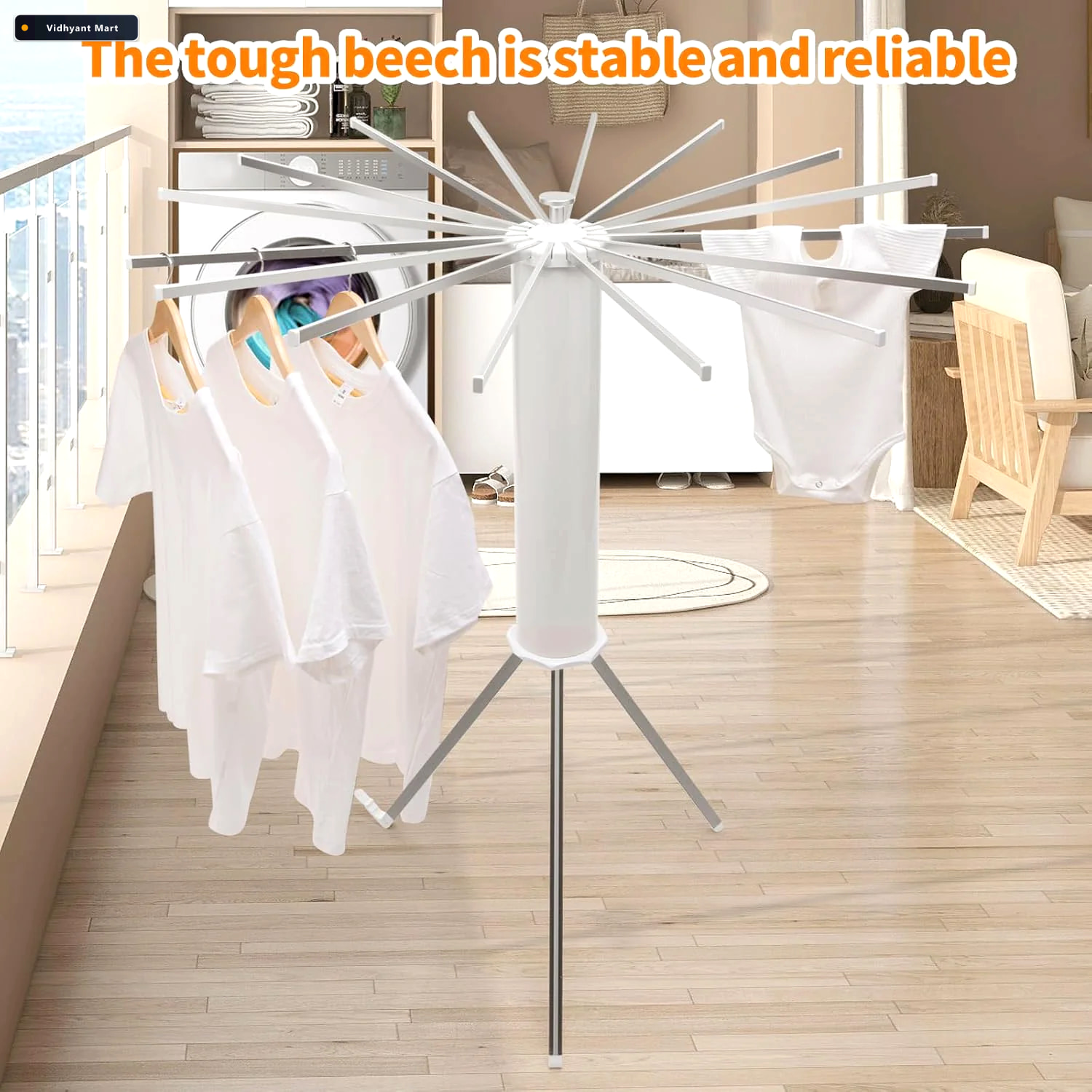 Vidhyant Mart Octopus Rotating Clothes Drying Rack Foldable Spac 1