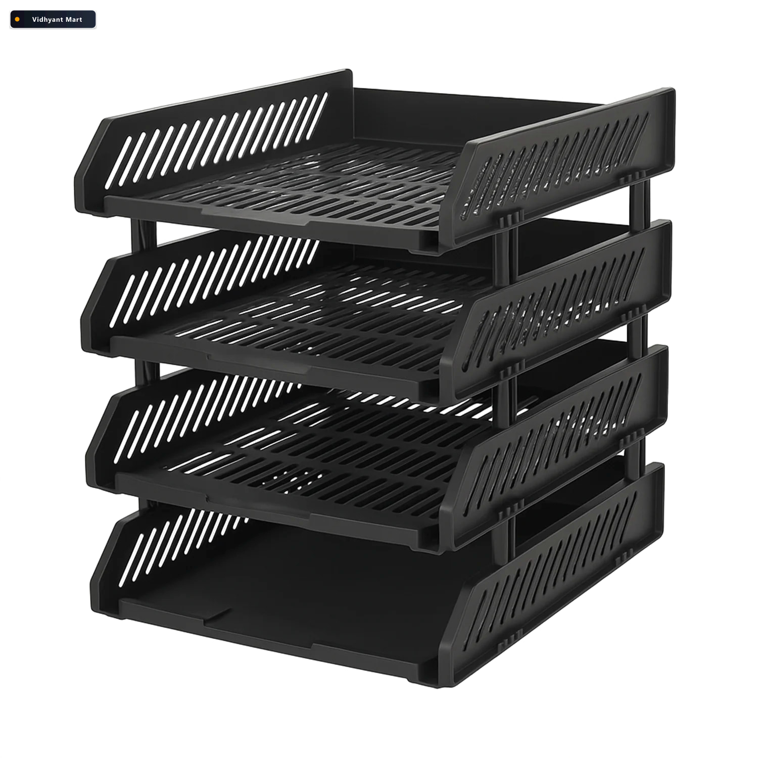 Vidhyant Mart Office File Rack 4 Layer Desktop Storage With Draw 3