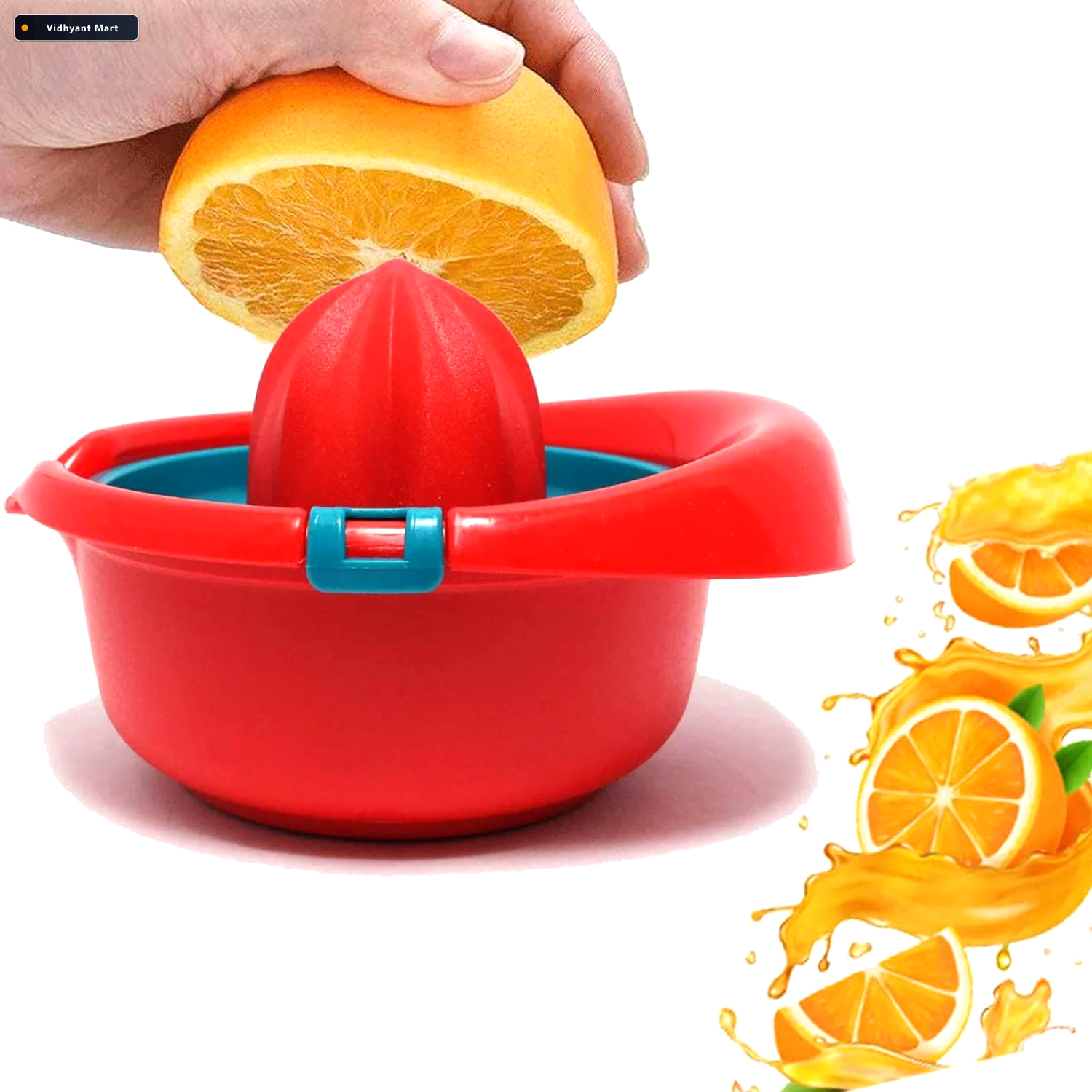 Vidhyant Mart Orange Hand Press Juicer Durable Easy Clean Corpor 2