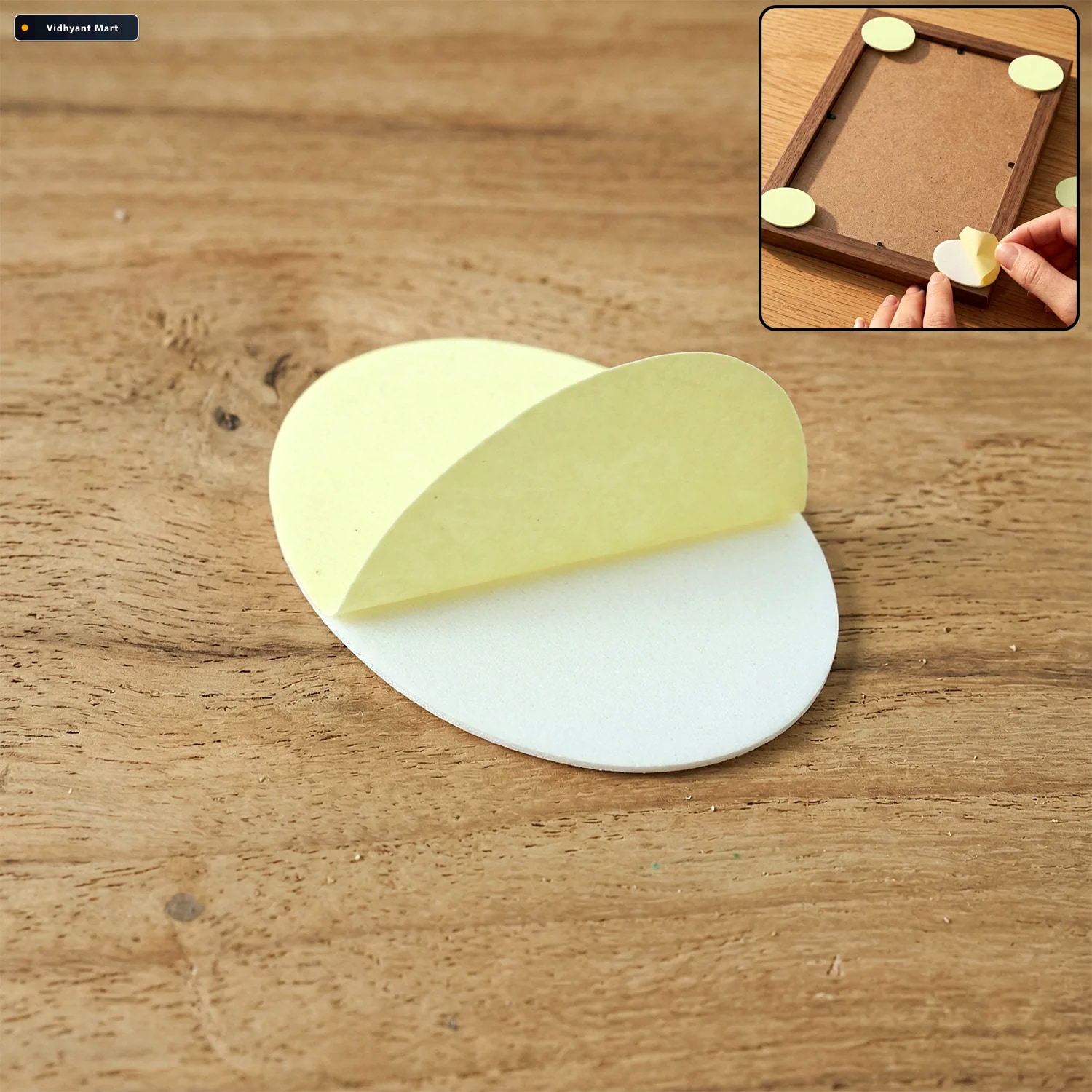 Vidhyant Mart Oval Anti Slip Furniture Pad Strong Adhesive Floor 2