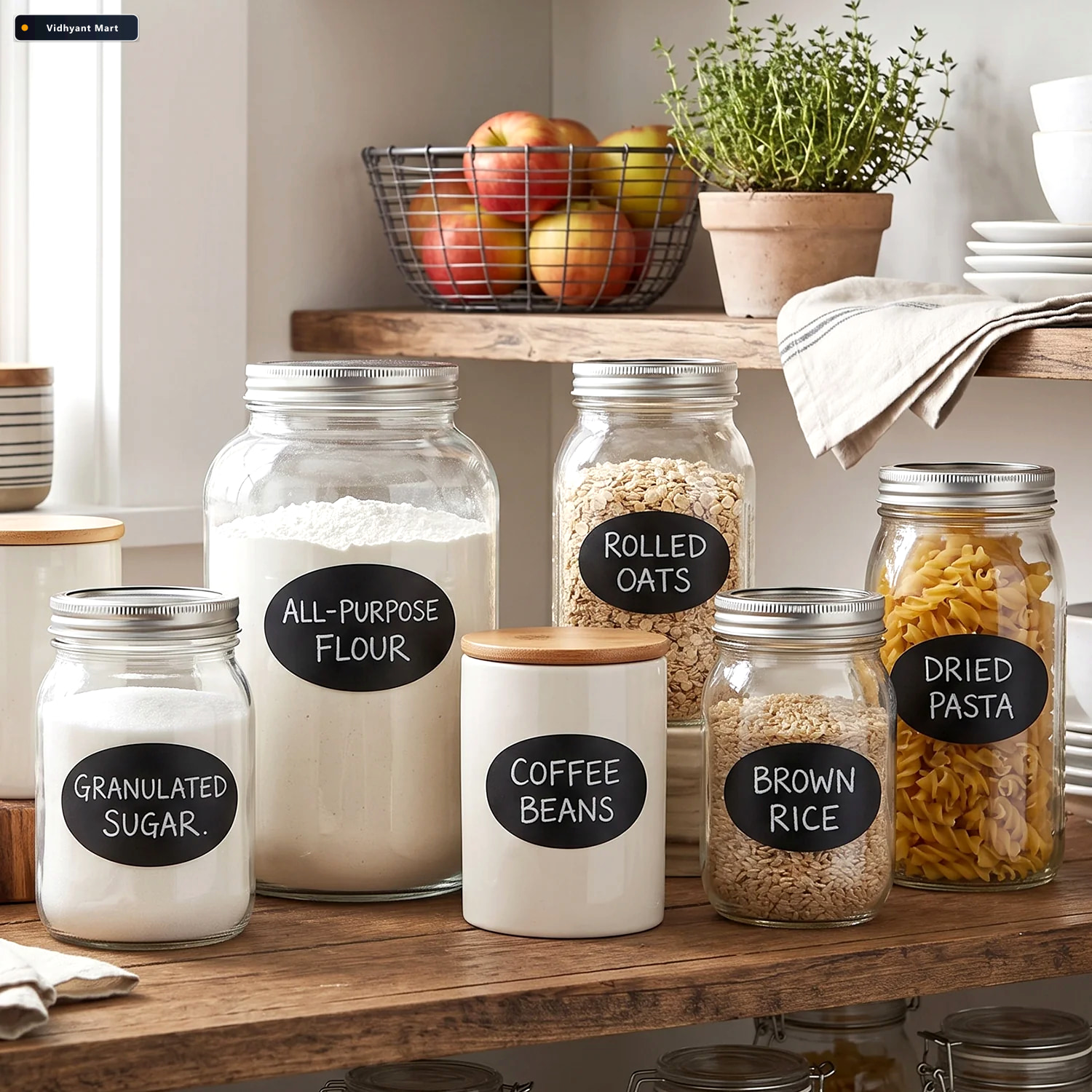 Vidhyant Mart Oval Chalkboard Sticker Labels With Marker Pen Reu 2