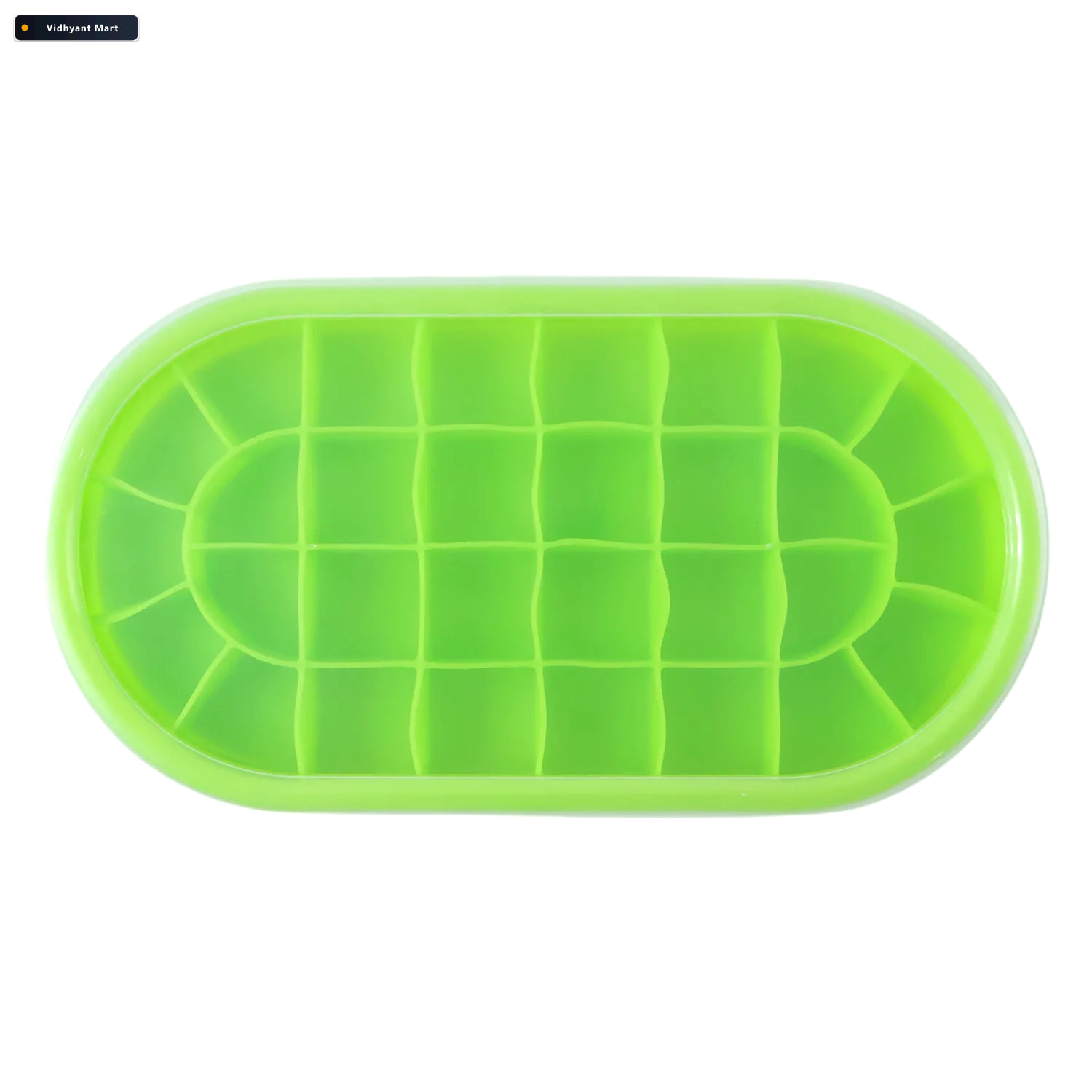 Vidhyant Mart Oval Silicone Ice Cube Tray Easy Release Odor Free 4