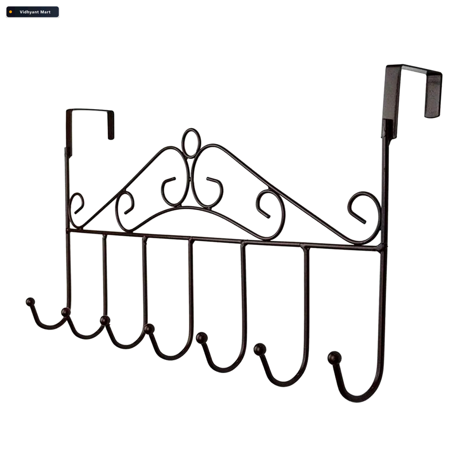 Vidhyant Mart Over Door Hanger Rack 7 Hooks Metal Organizer Indo 4