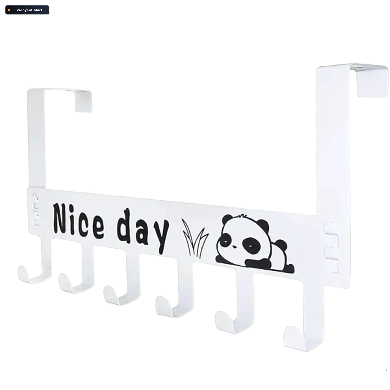 Vidhyant Mart Over Door Hook Hanger Rack Heavy Duty 6 Hook Organ 1